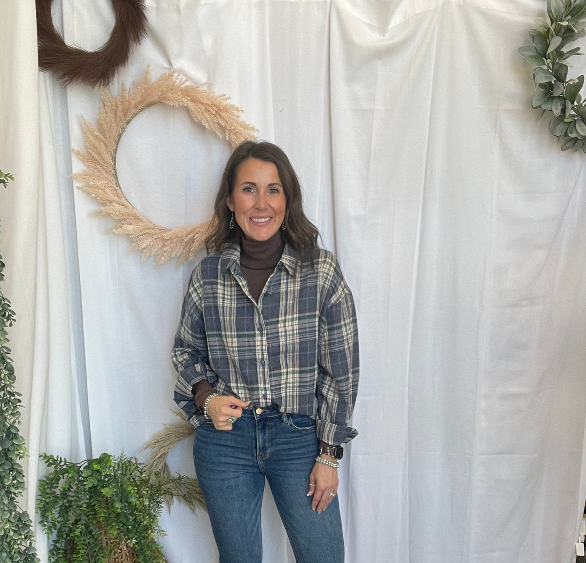 Lovervet Medium Dark Bootcut Jeans-Jeans-vervet-The Silo Boutique, Women's Fashion Boutique Located in Warren and Grand Forks North Dakota