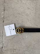 Dual Golden Belt-Black-Belts-Leto-The Silo Boutique, Women's Fashion Boutique Located in Warren and Grand Forks North Dakota