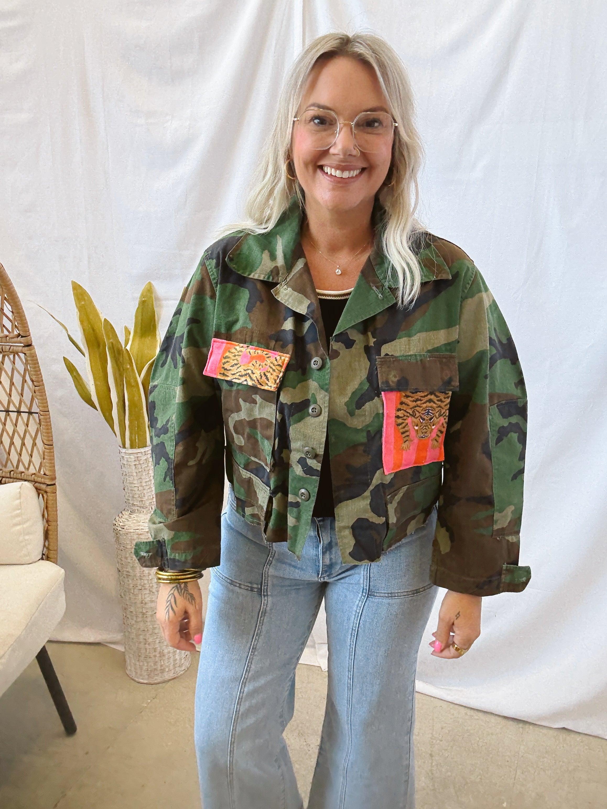 Camel Threads Camo Jacket-Coats & Jackets-camel threads-The Silo Boutique, Women's Fashion Boutique Located in Warren and Grand Forks North Dakota