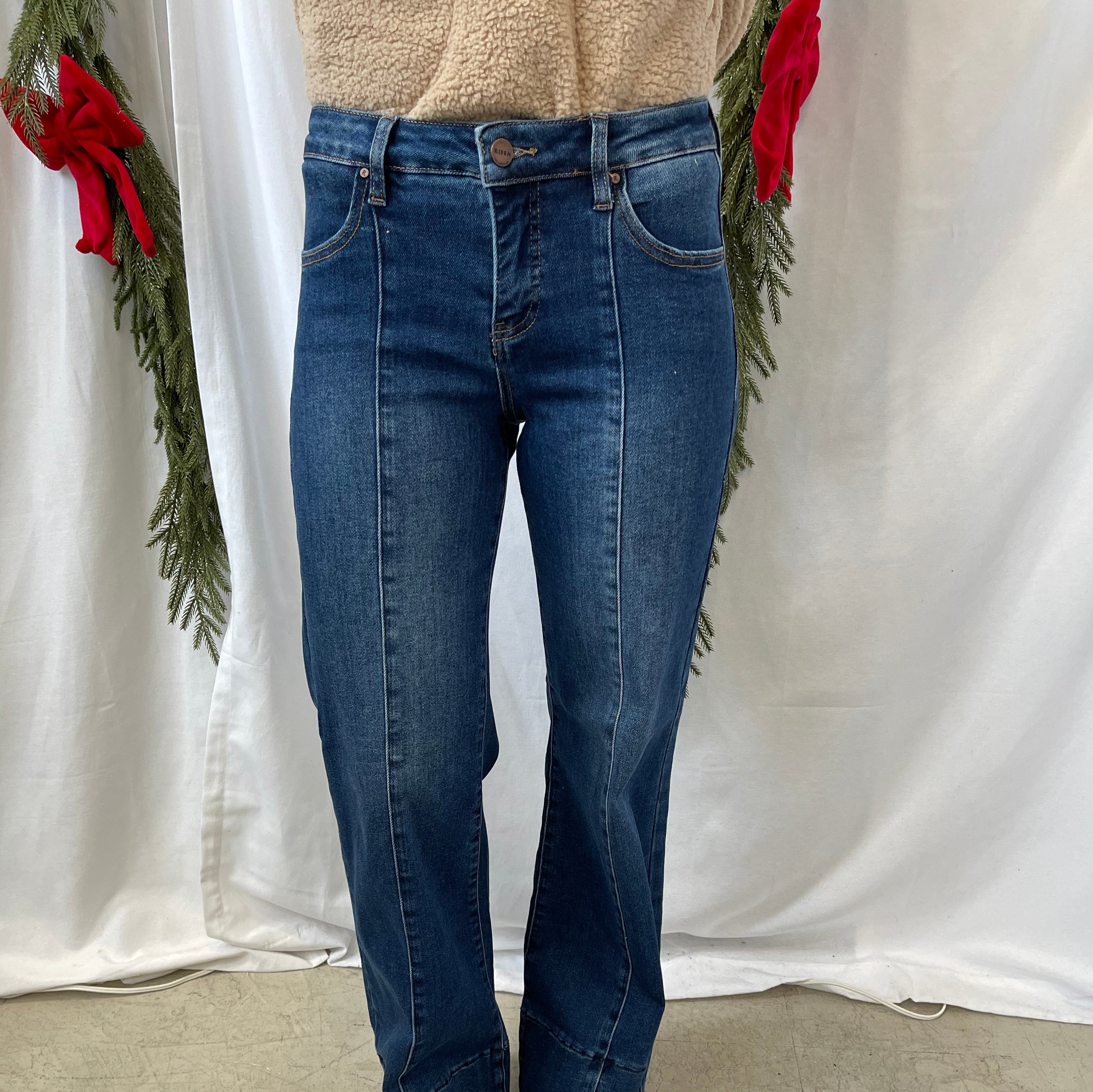 Risen Wide Leg Hem Jean-Jeans-risen-The Silo Boutique, Women's Fashion Boutique Located in Warren and Grand Forks North Dakota