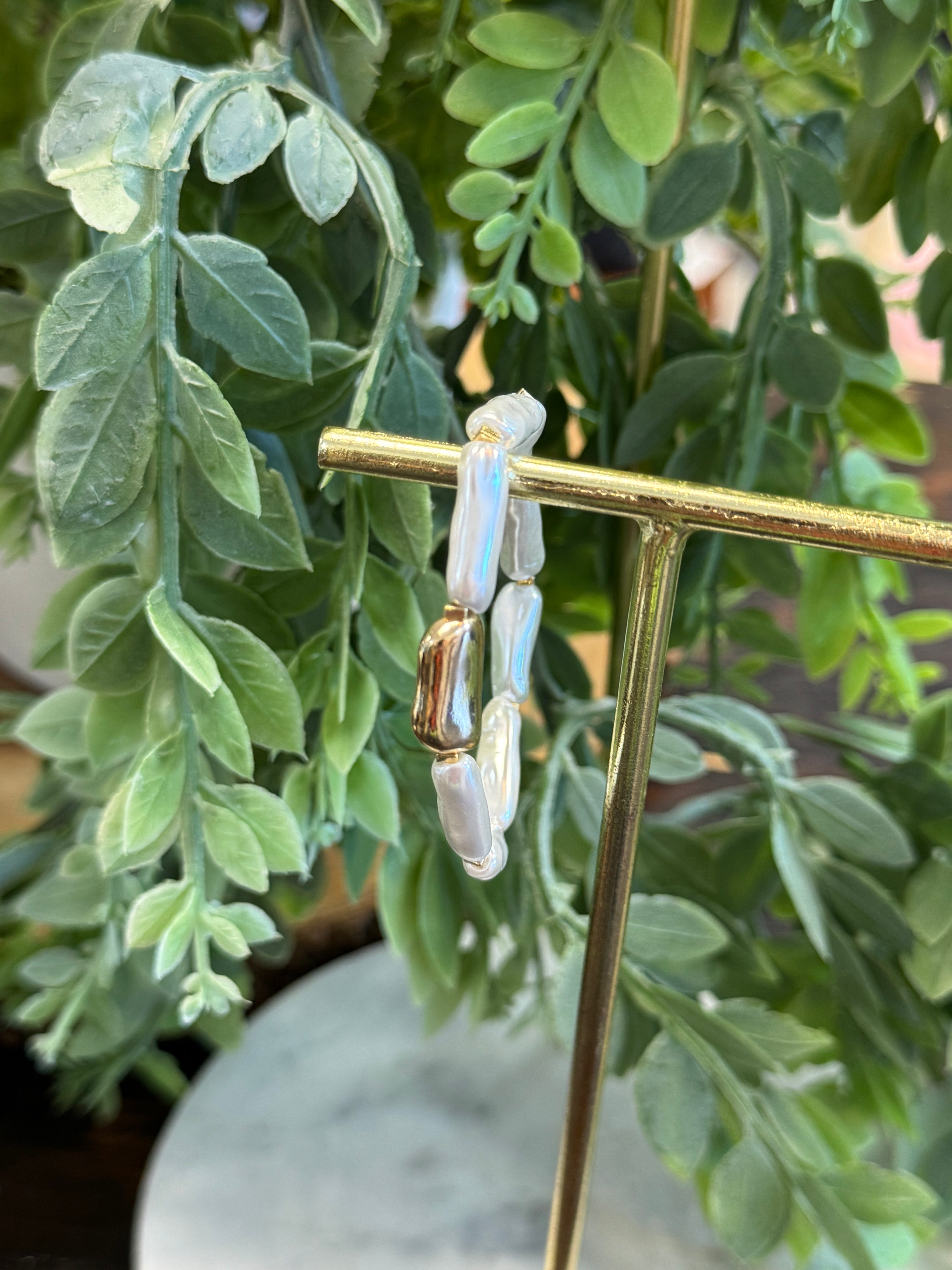 Long Pearl Stretch Bracelet-Bracelets-fame-The Silo Boutique, Women's Fashion Boutique Located in Warren and Grand Forks North Dakota