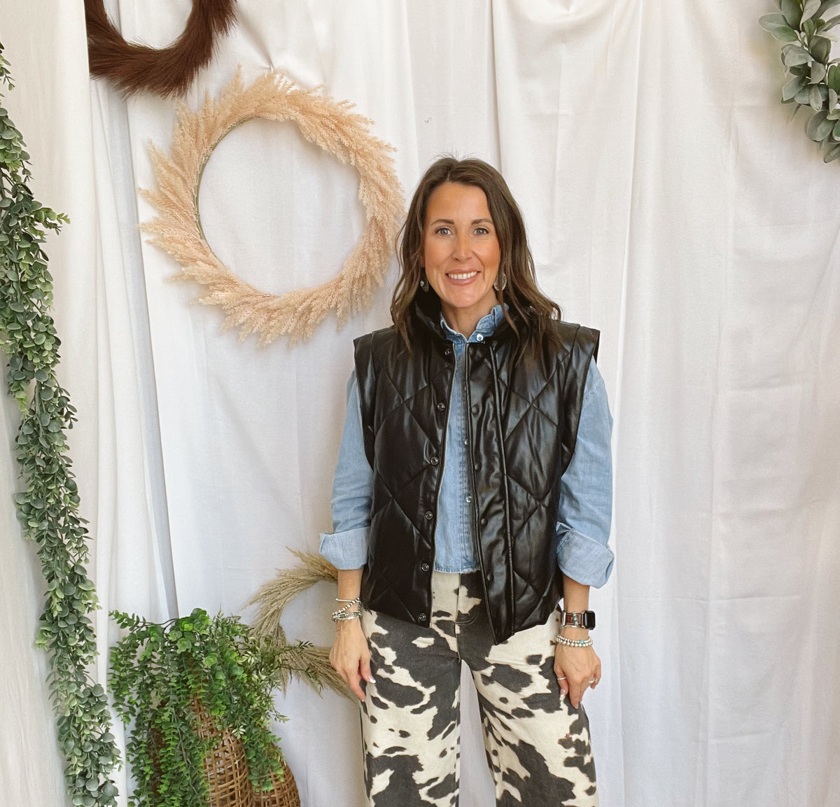 Carissa Cow Print Jeans-Jeans-hyfve-The Silo Boutique, Women's Fashion Boutique Located in Warren and Grand Forks North Dakota