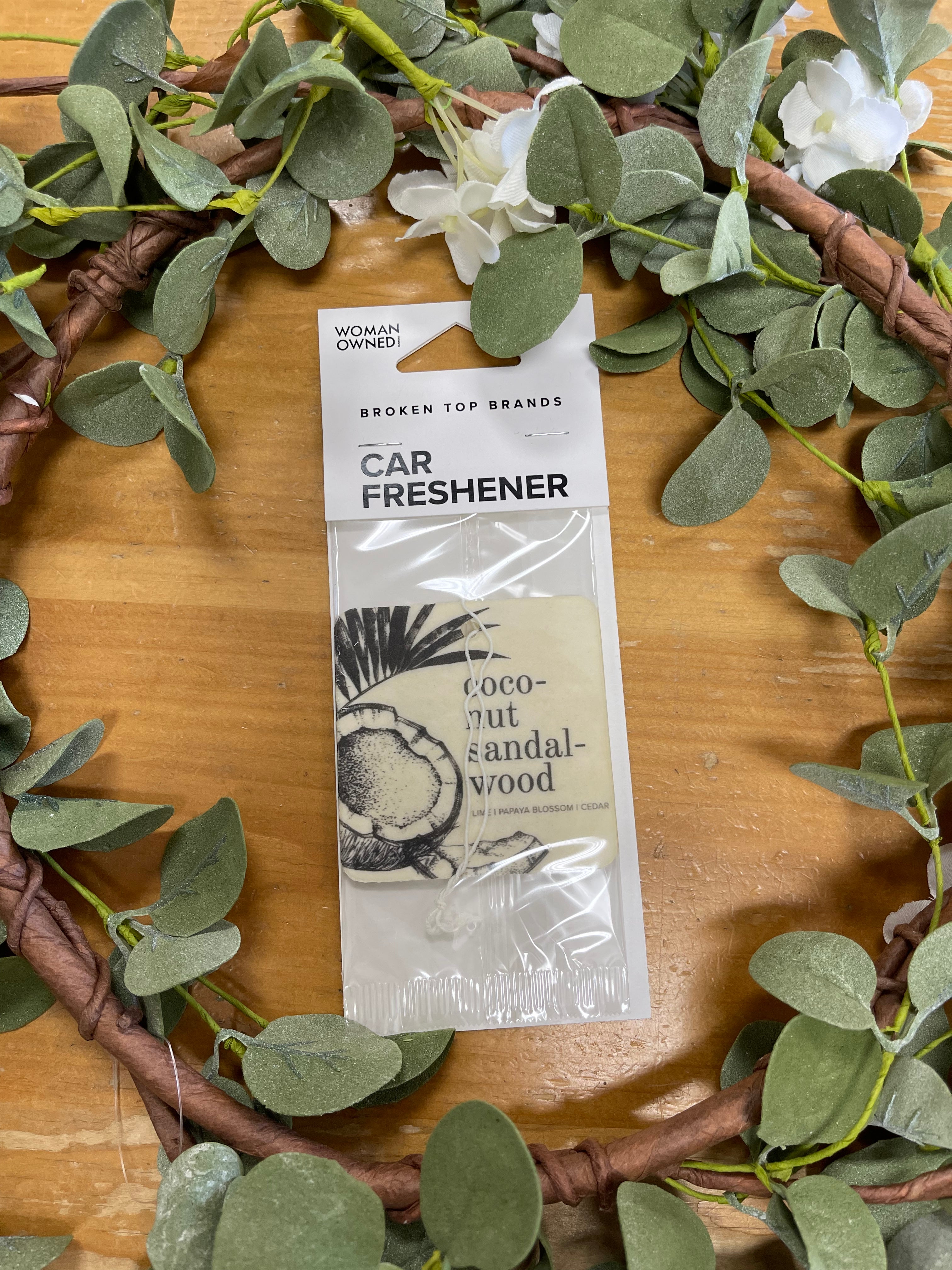 Broken Top Car Fresheners-Coconut Sandalwood-Room Sprays-broken top-The Silo Boutique, Women's Fashion Boutique Located in Warren and Grand Forks North Dakota