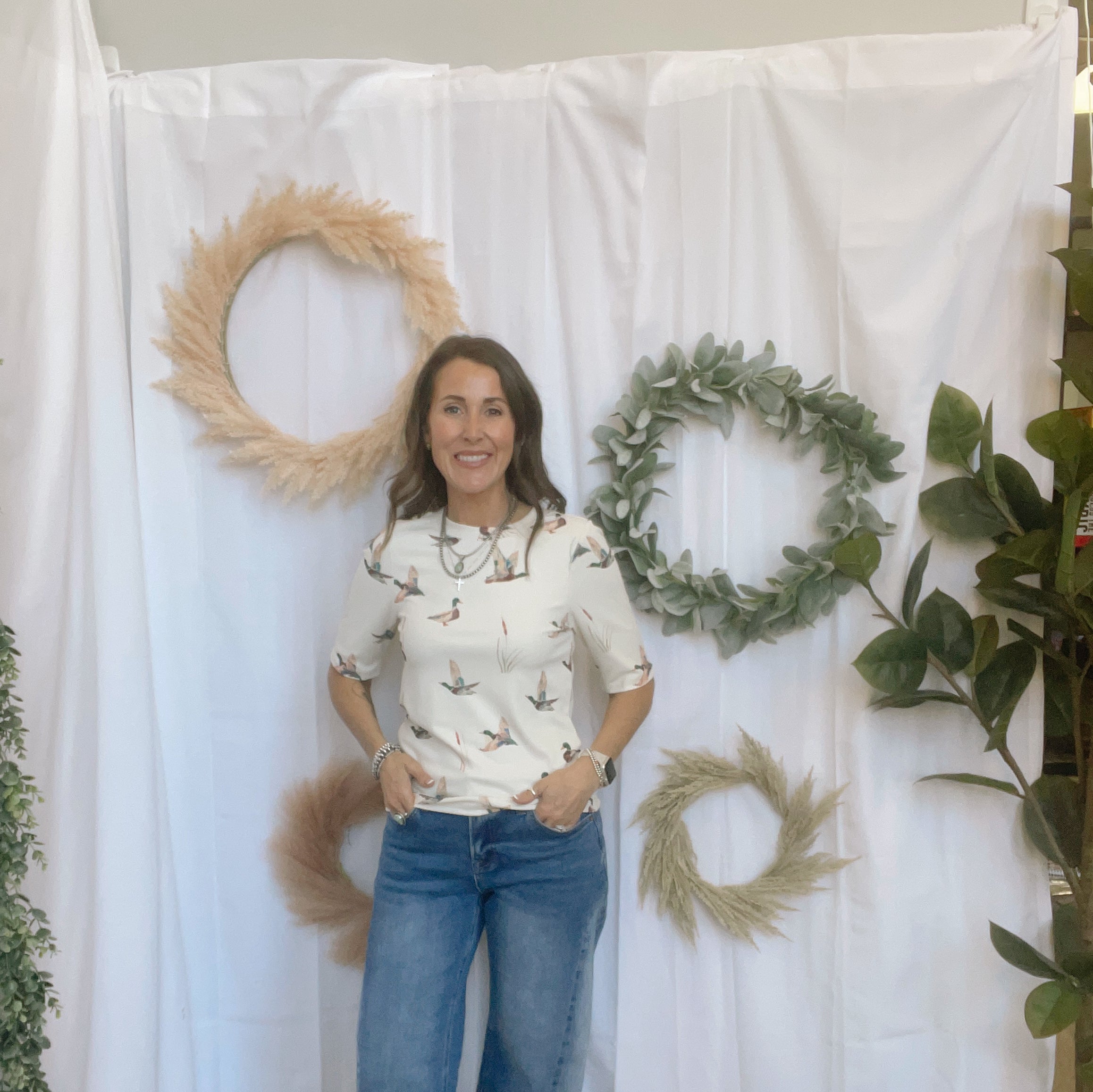 Mallard Duck Fitted Tee-Short Sleeve Tops-anniewear-The Silo Boutique, Women's Fashion Boutique Located in Warren and Grand Forks North Dakota