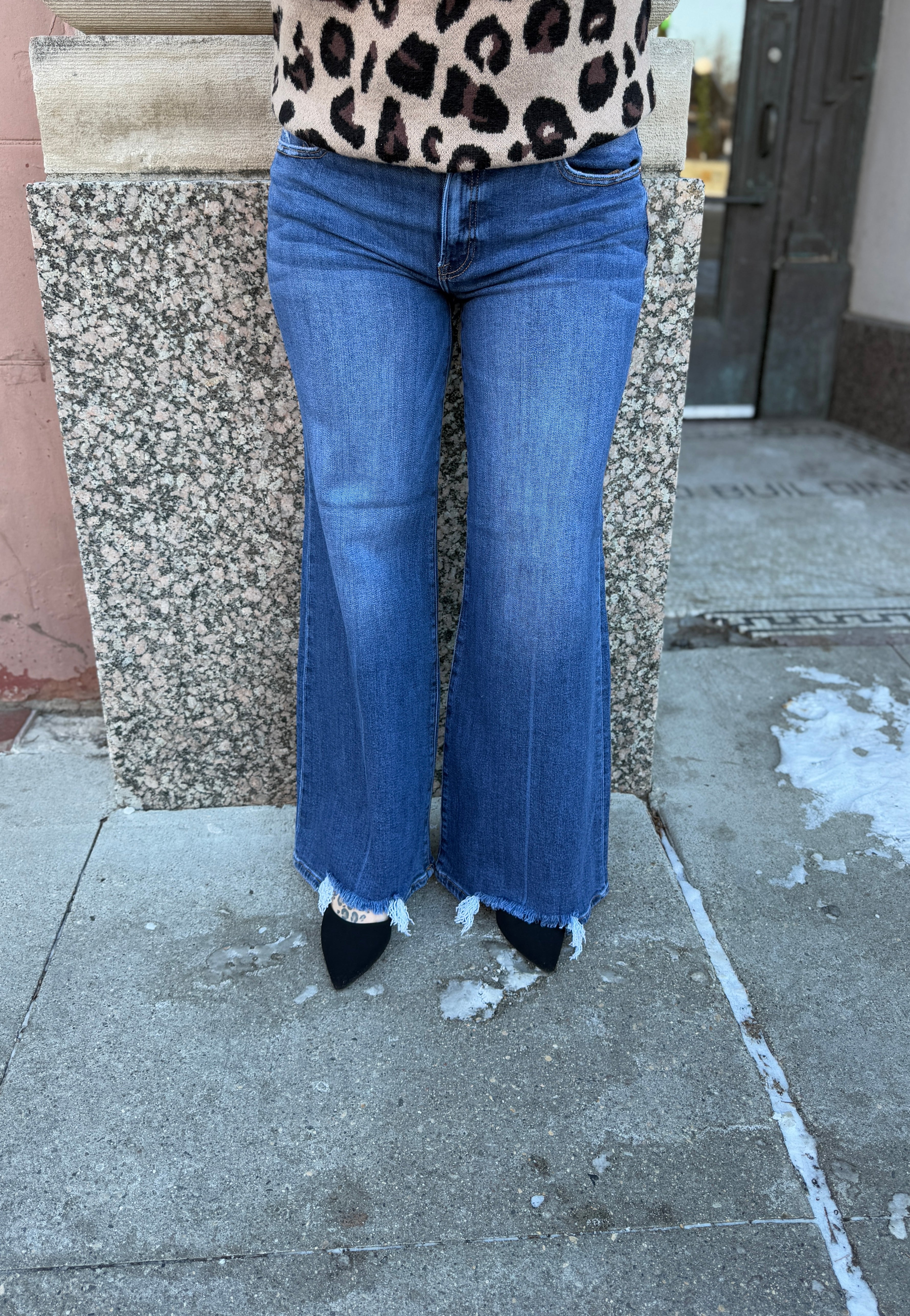 Risen Dark Wide Leg Jeans-Jeans-risen-The Silo Boutique, Women's Fashion Boutique Located in Warren and Grand Forks North Dakota