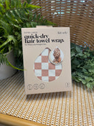 Kitsch XL Quick-Dry Hair Towel-Checker-Hair Accessories-kitsch-The Silo Boutique, Women's Fashion Boutique Located in Warren and Grand Forks North Dakota