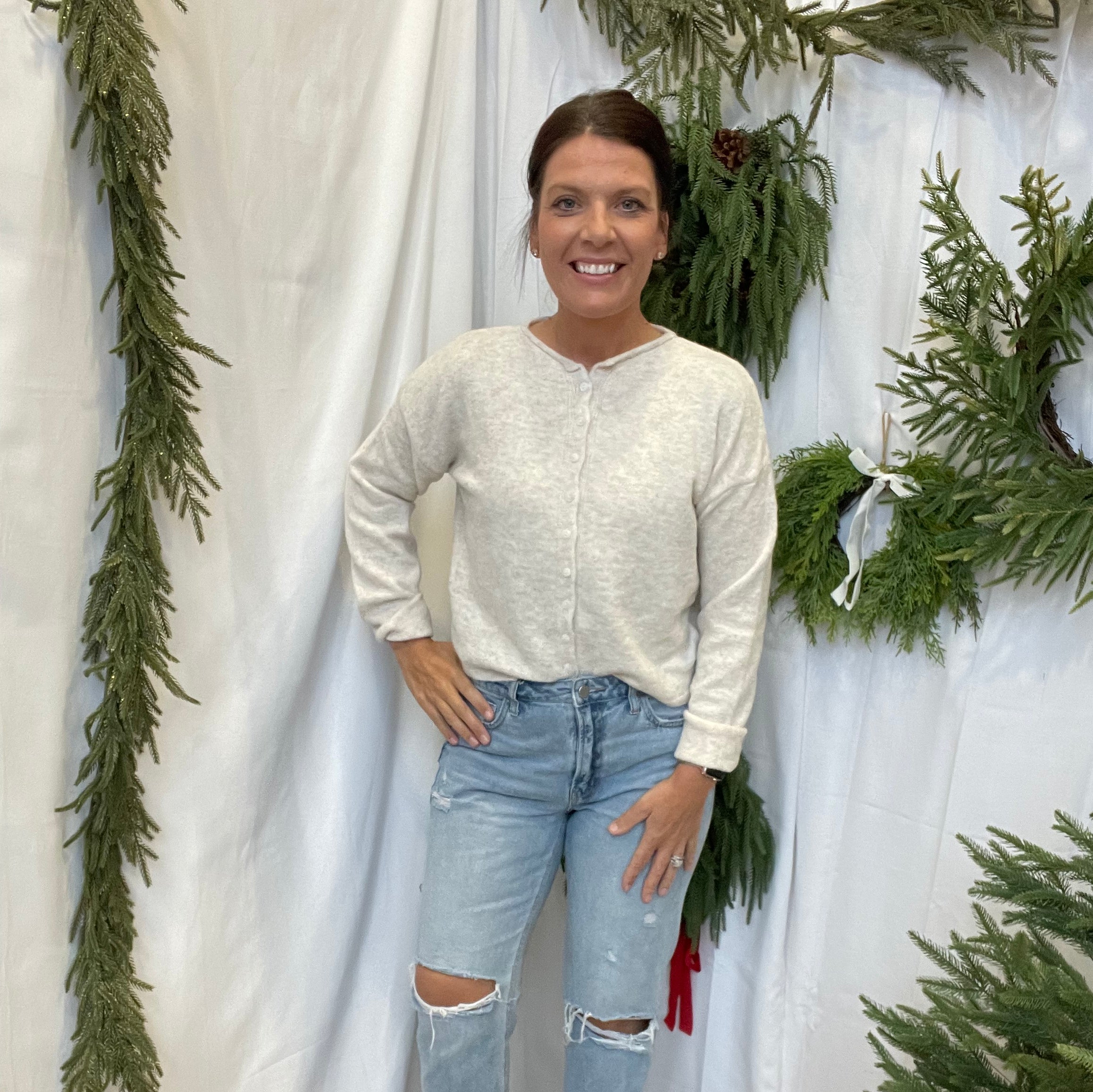 The Classic Staple Cardigan-Oatmeal-Cardigans-mimosa-The Silo Boutique, Women's Fashion Boutique Located in Warren and Grand Forks North Dakota