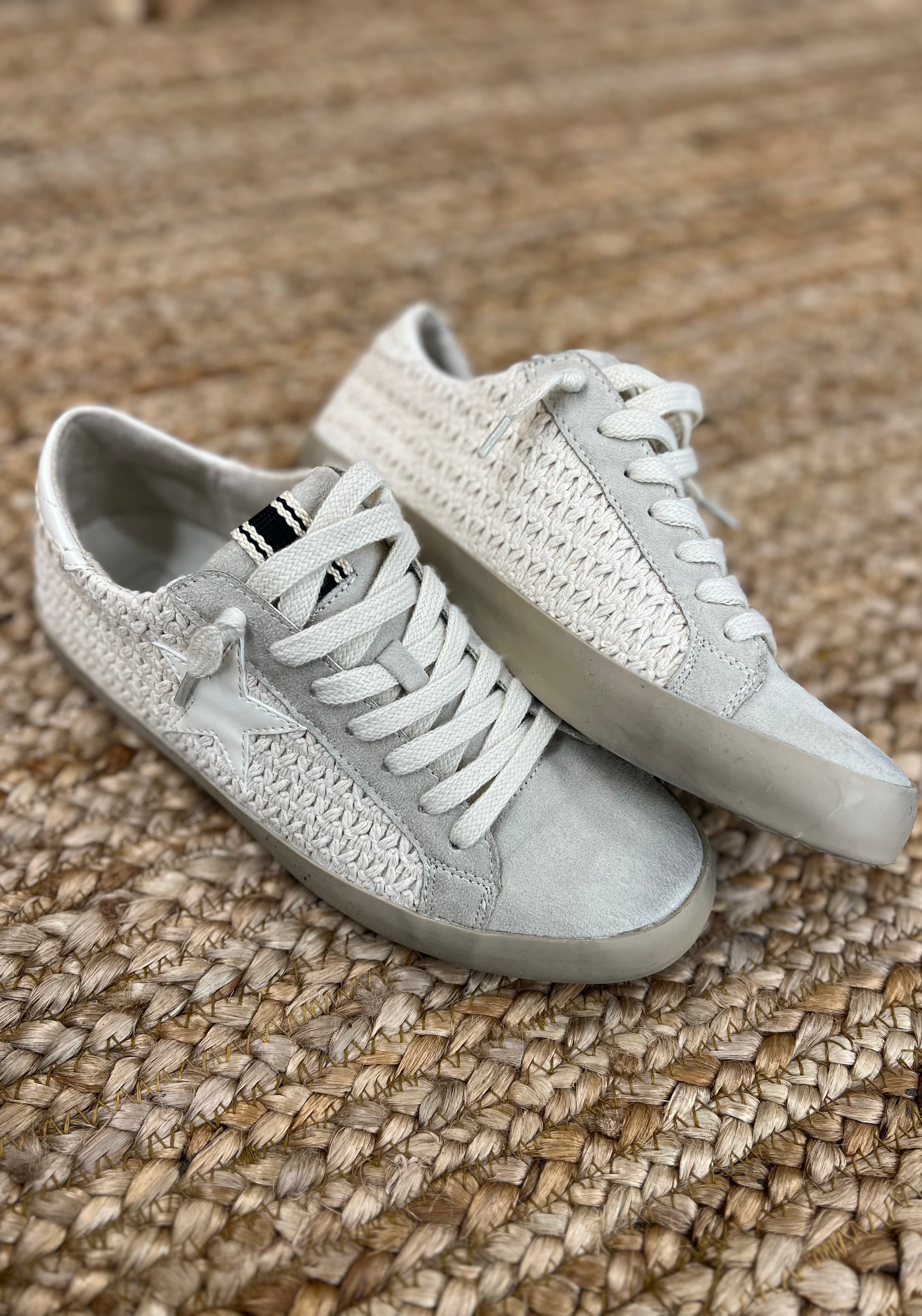 ShuShop Paula Bone Woven Sneaker-Sneakers-shu-The Silo Boutique, Women's Fashion Boutique Located in Warren and Grand Forks North Dakota