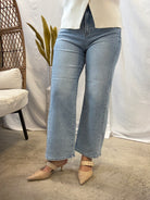 Risen Barrel Light Wash Jeans-Jeans-risen-The Silo Boutique, Women's Fashion Boutique Located in Warren and Grand Forks North Dakota