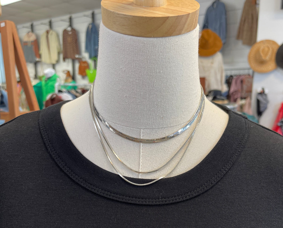 3 Strand Bone Necklace-Necklaces-Fame-The Silo Boutique, Women's Fashion Boutique Located in Warren and Grand Forks North Dakota