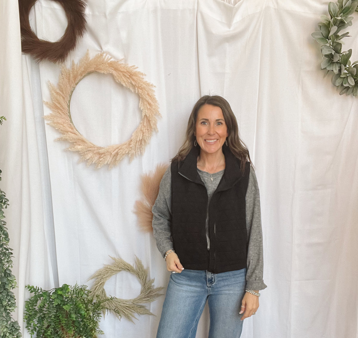 Geo Quilted Vest-Black-Vests-hyfve-The Silo Boutique, Women's Fashion Boutique Located in Warren and Grand Forks North Dakota