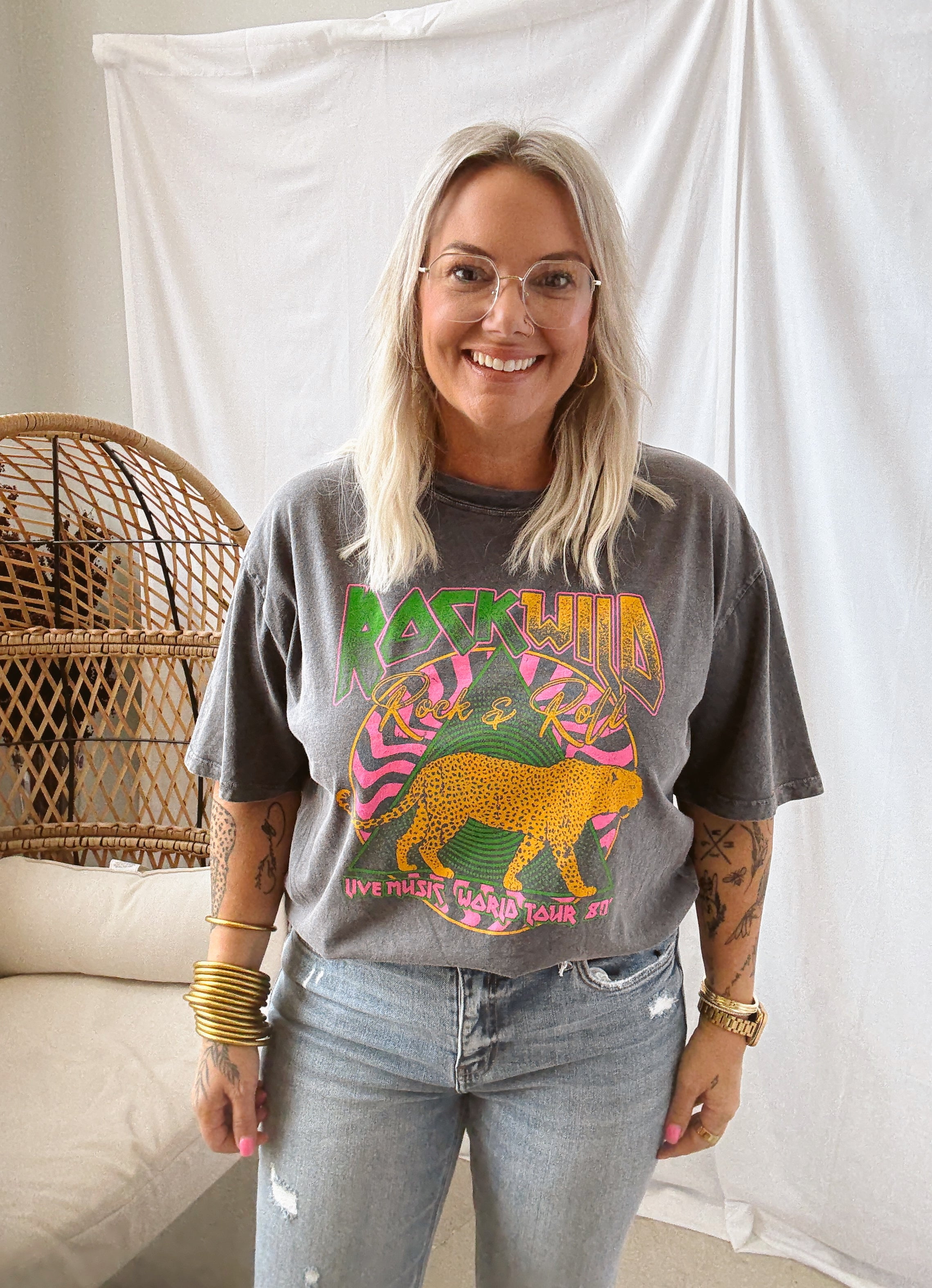 Rock Wild Graphic Tee-Graphic Tees-heart and luv-The Silo Boutique, Women's Fashion Boutique Located in Warren and Grand Forks North Dakota