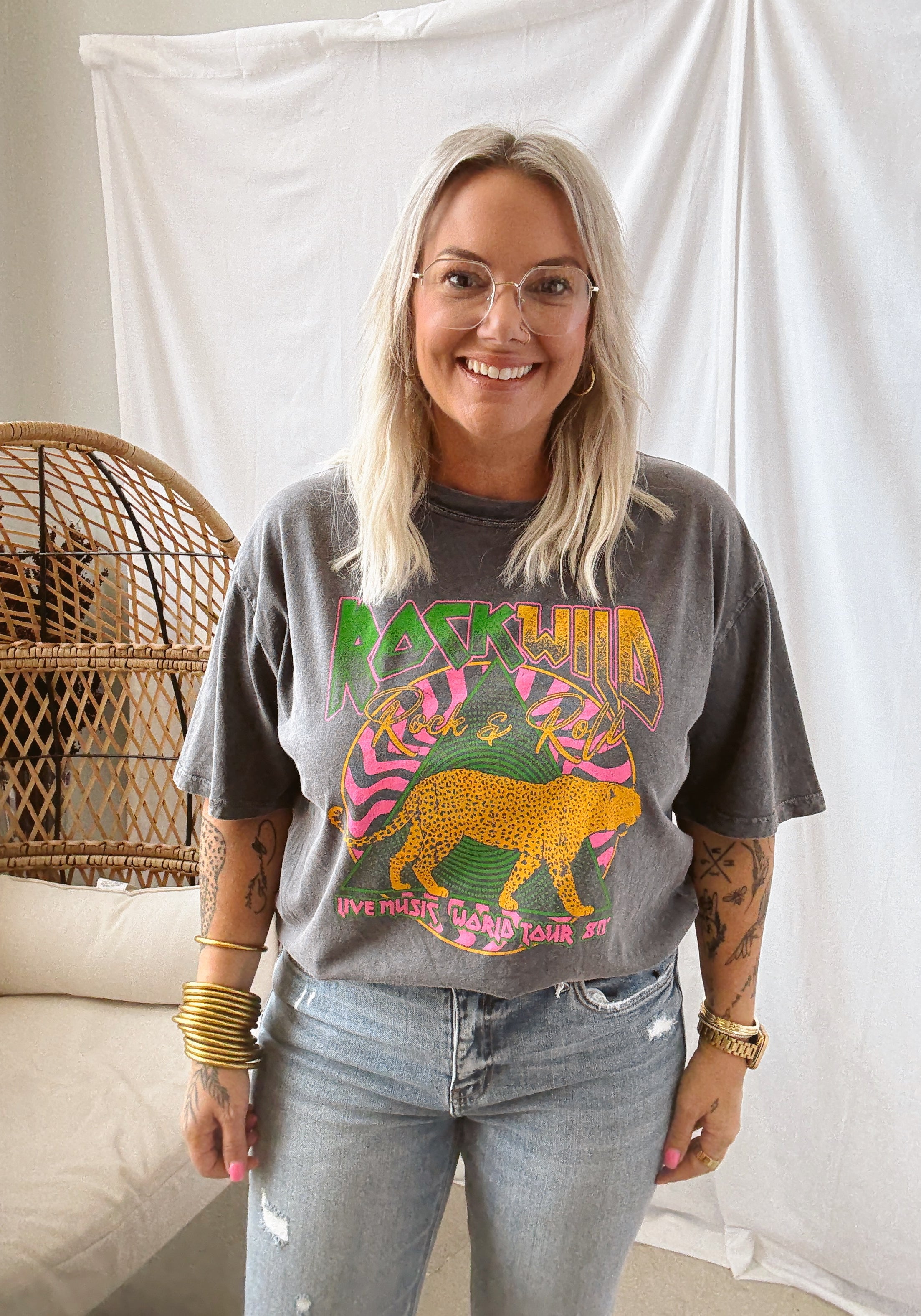 Rock Wild Graphic Tee-Graphic Tees-heart and luv-The Silo Boutique, Women's Fashion Boutique Located in Warren and Grand Forks North Dakota