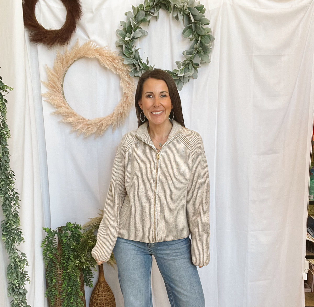 Riley Relaxed Zip Cardigan-Sweaters-lovlov-The Silo Boutique, Women's Fashion Boutique Located in Warren and Grand Forks North Dakota
