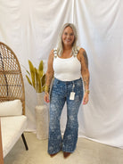 Ribbed Buckle Tank Top Bodysuit-White-Tank Tops-blue B-The Silo Boutique, Women's Fashion Boutique Located in Warren and Grand Forks North Dakota