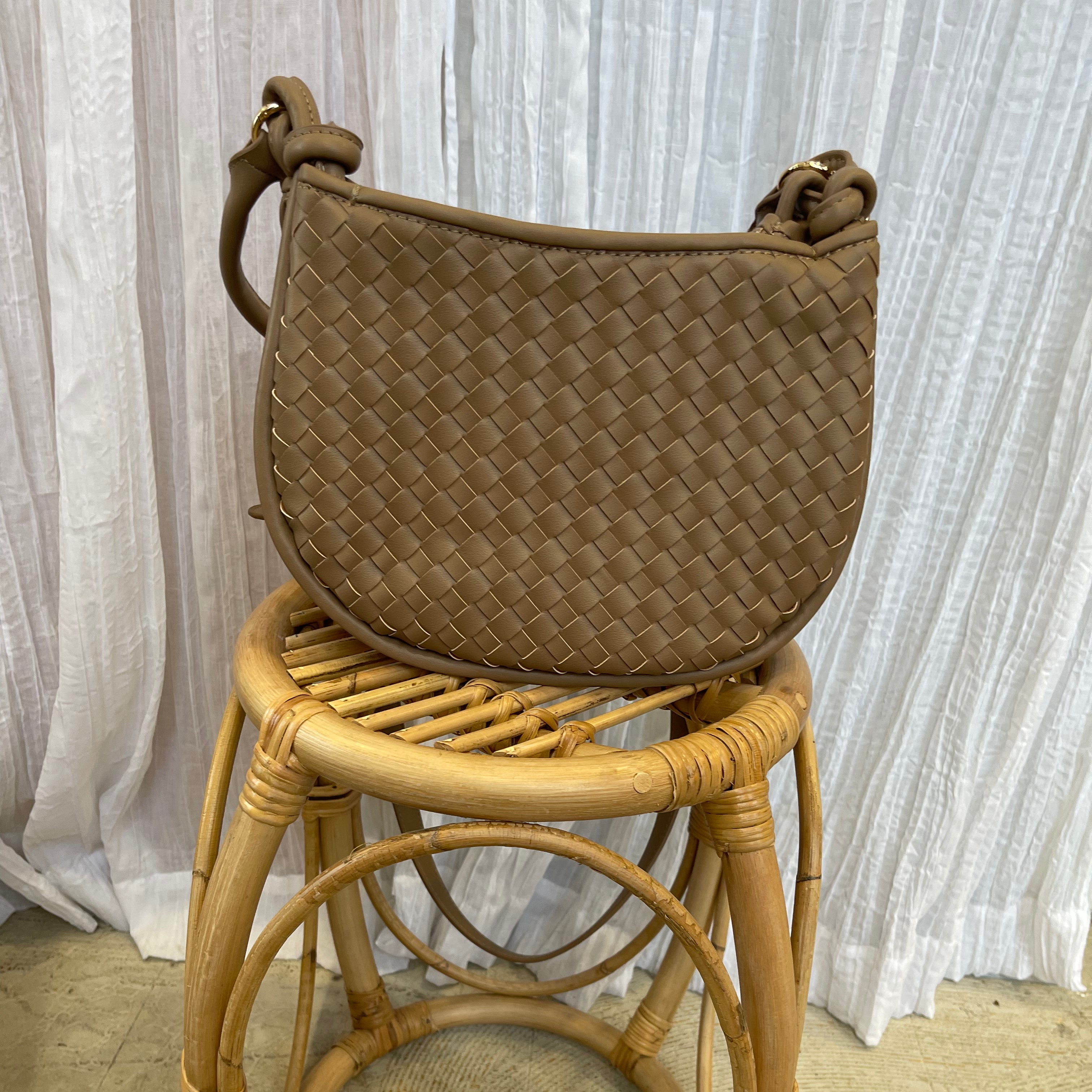 Jen and Co Kaylor Woven Purse-Taupe-Purses-Jen and Co-The Silo Boutique, Women's Fashion Boutique Located in Warren and Grand Forks North Dakota