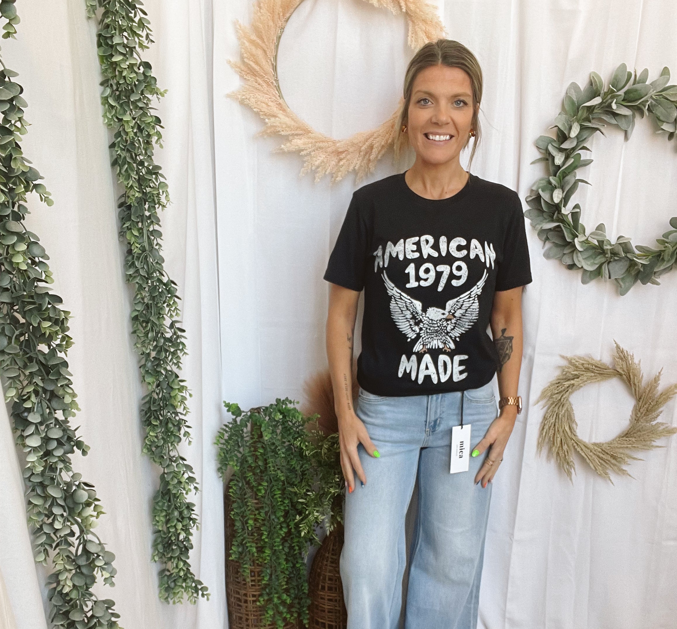 American 1979 Made Tee-Graphic Tees-faire-The Silo Boutique, Women's Fashion Boutique Located in Warren and Grand Forks North Dakota