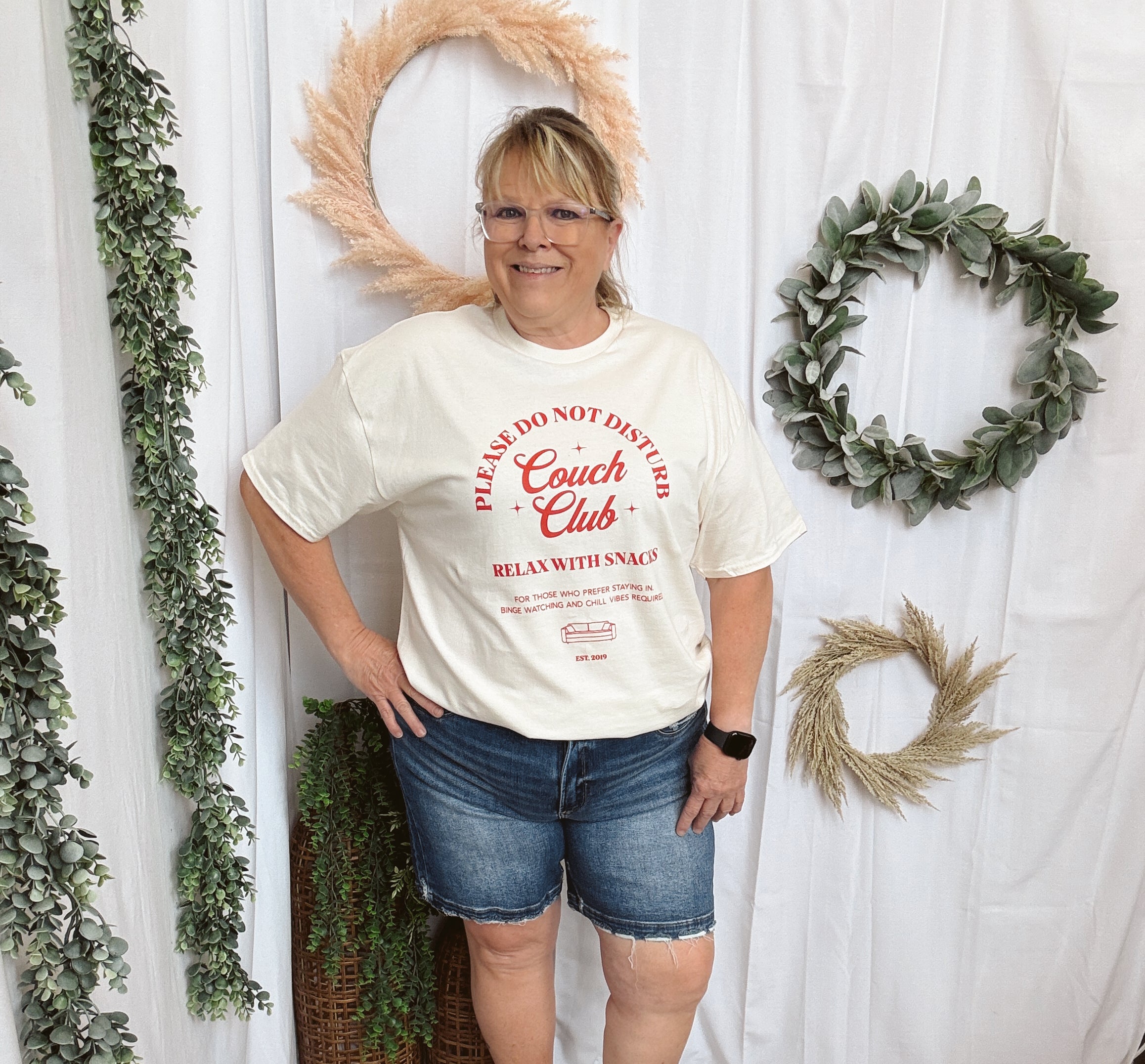 Couch Club Tee Shirt-Graphic Tees-faire-The Silo Boutique, Women's Fashion Boutique Located in Warren and Grand Forks North Dakota