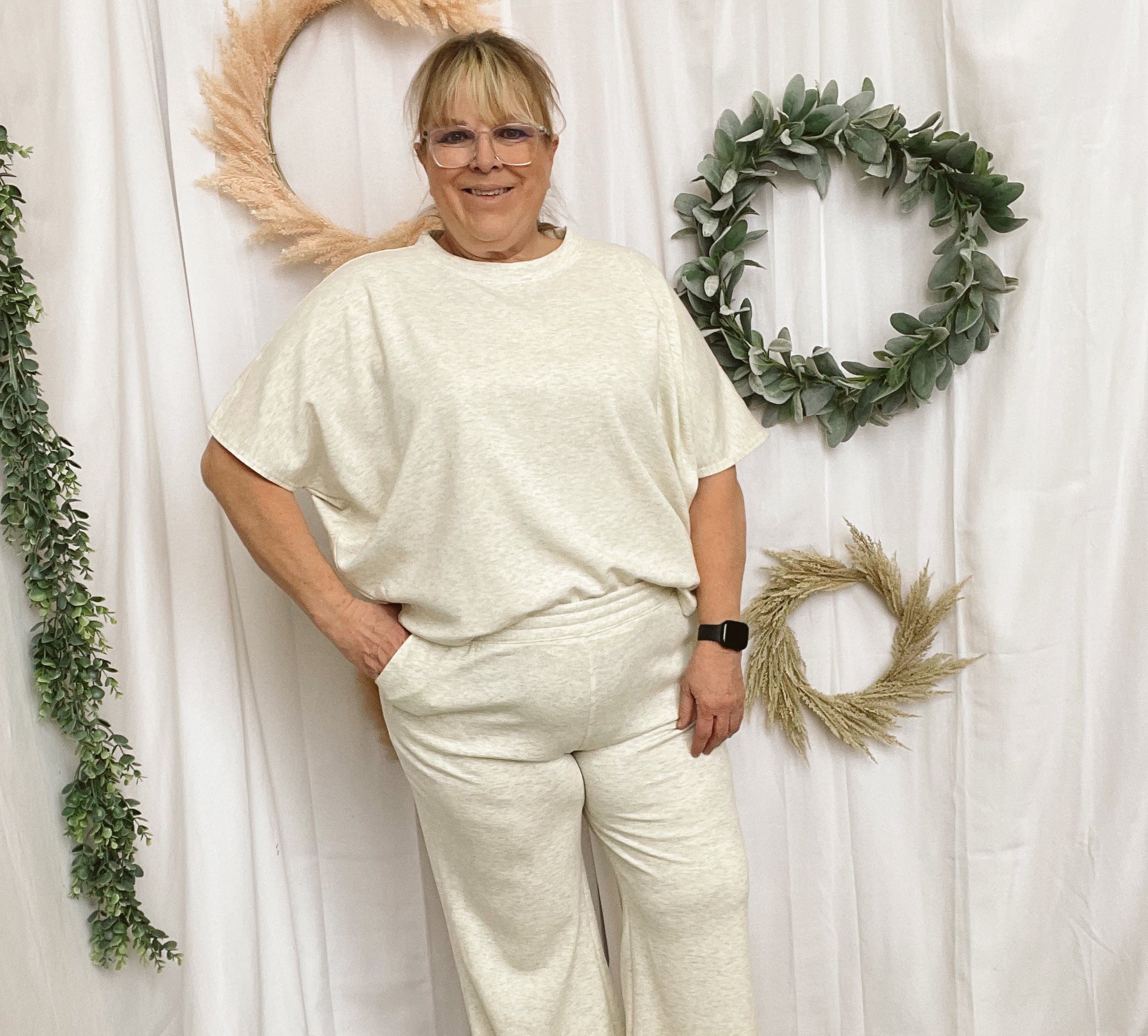 Stella Scuba Set-Heather Oat-Long Sleeve Tops-Zenana-The Silo Boutique, Women's Fashion Boutique Located in Warren and Grand Forks North Dakota