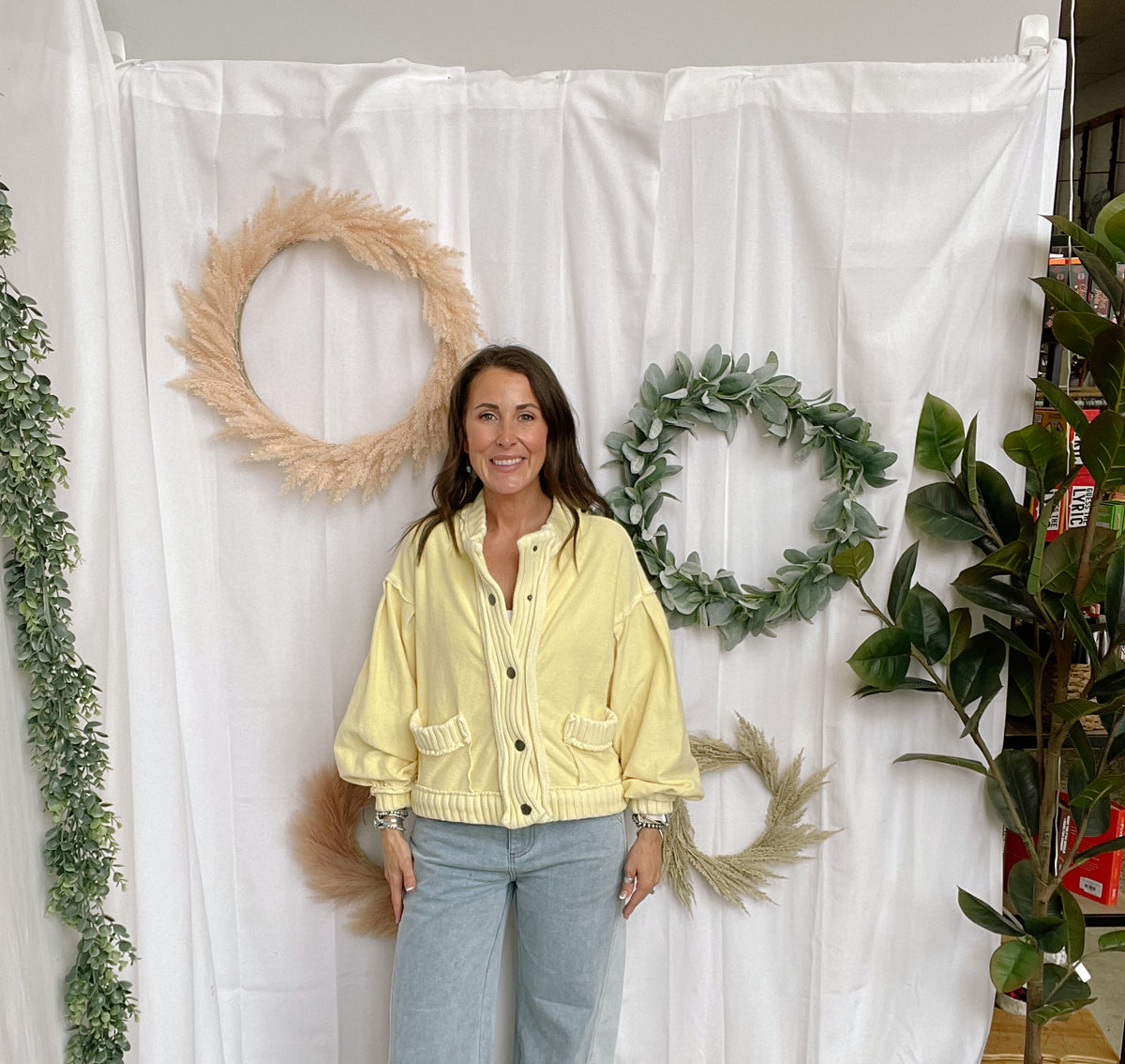 Lov Vintage Cardigan-Lemon-Cardigans-lovlov-The Silo Boutique, Women's Fashion Boutique Located in Warren and Grand Forks North Dakota