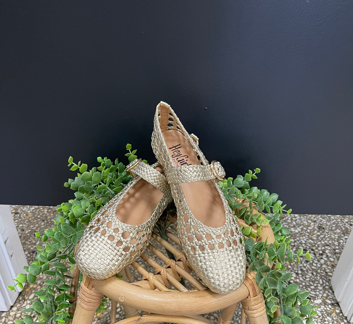 Gold Corky's Mixed Feelings Ballet Flat Shoe-Shoes-corkys-The Silo Boutique, Women's Fashion Boutique Located in Warren and Grand Forks North Dakota