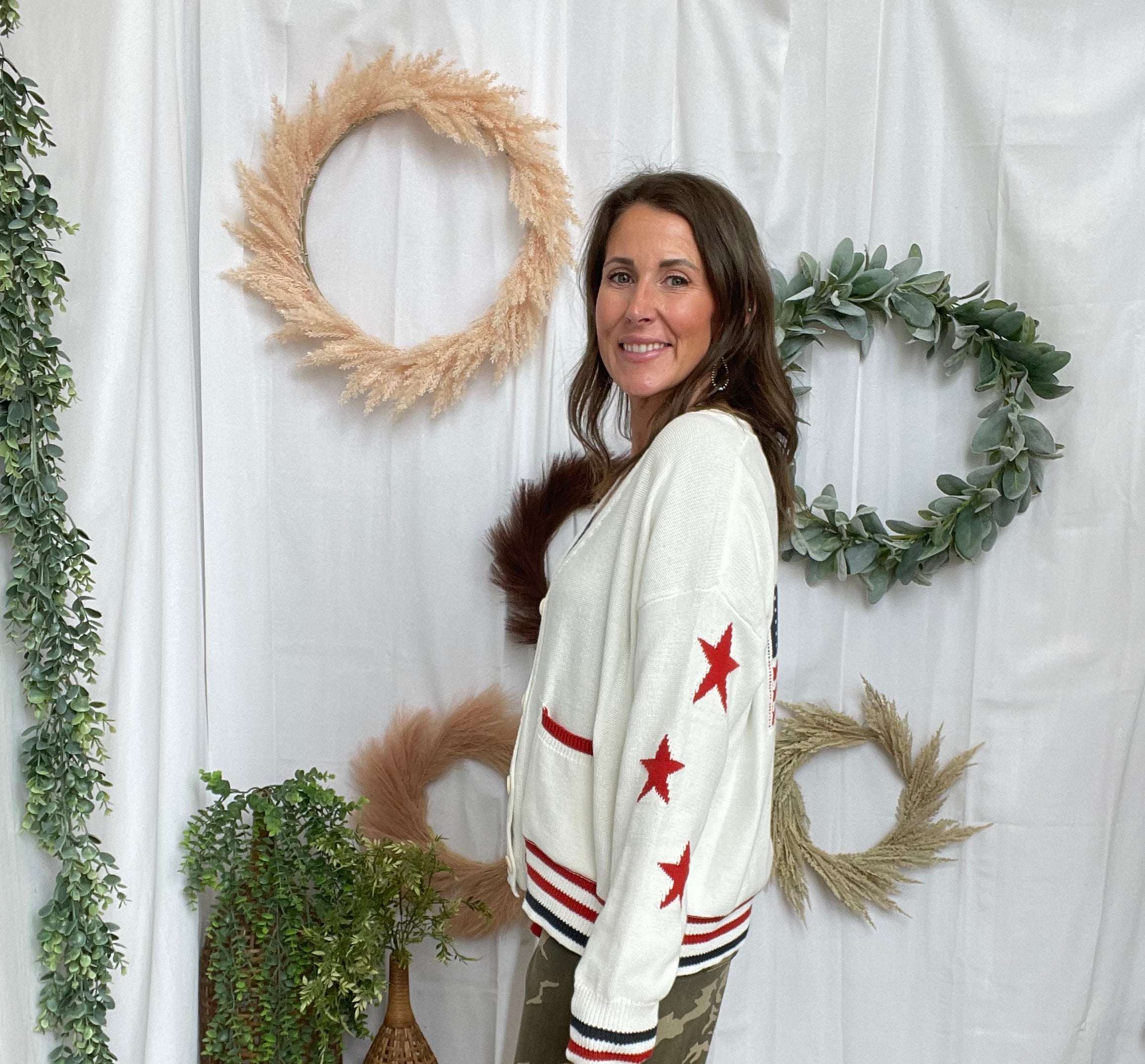 The Patriotic Cardigan-Cardigans-eesome-The Silo Boutique, Women's Fashion Boutique Located in Warren and Grand Forks North Dakota