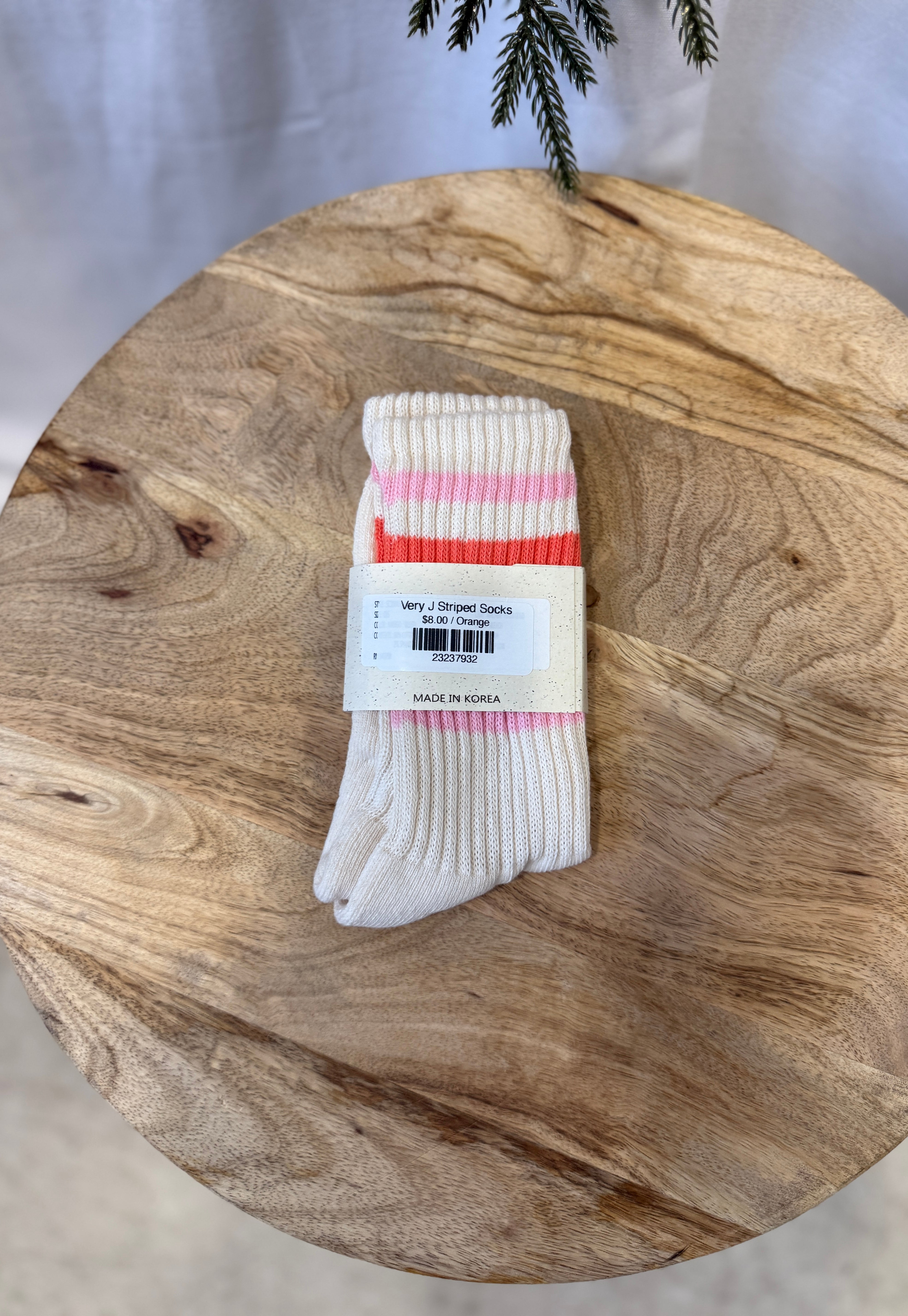 Very J Striped Socks-Socks-very j-The Silo Boutique, Women's Fashion Boutique Located in Warren and Grand Forks North Dakota