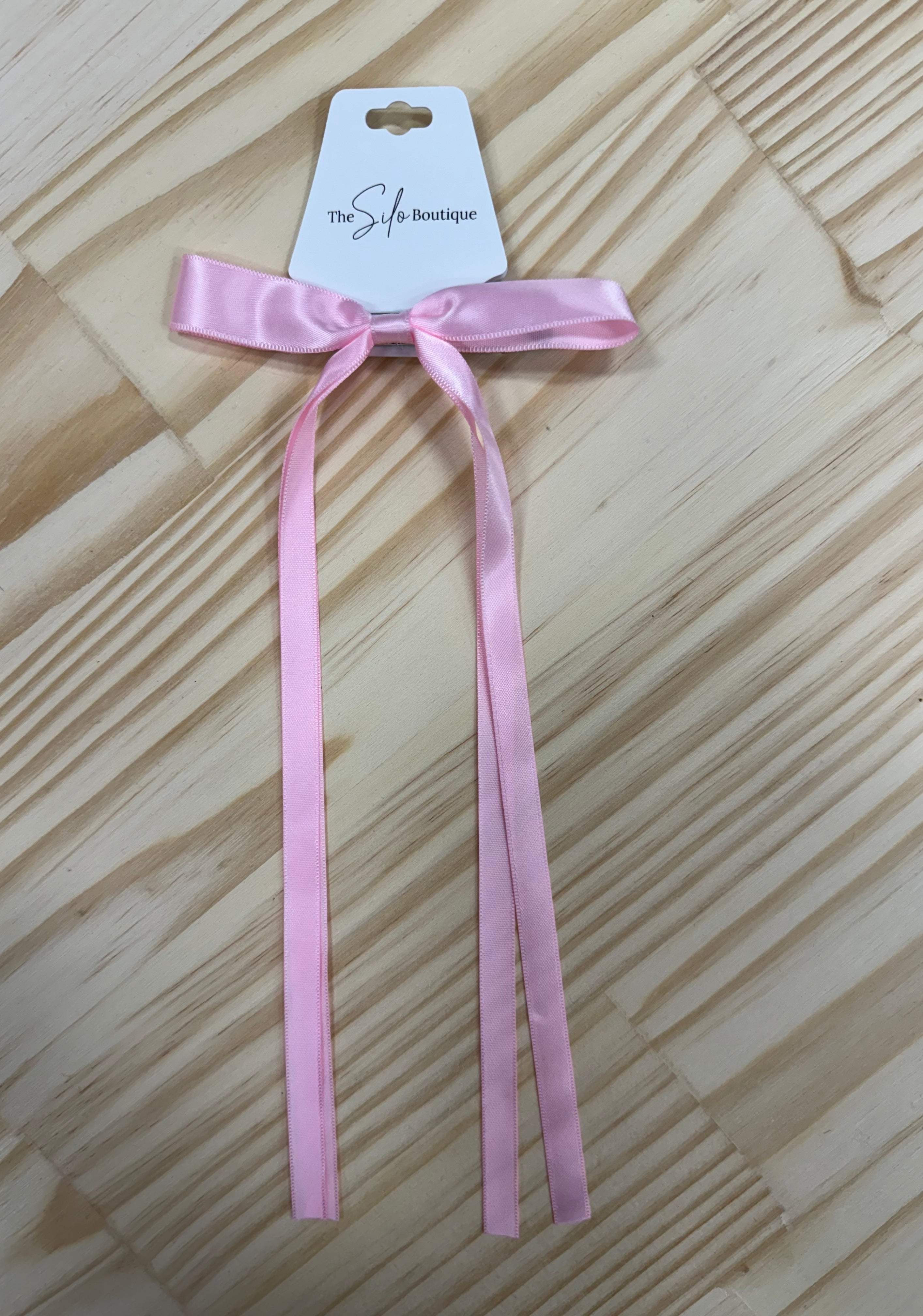 Satin Hair Bow-Hair Accessories-wall to wall-The Silo Boutique, Women's Fashion Boutique Located in Warren and Grand Forks North Dakota