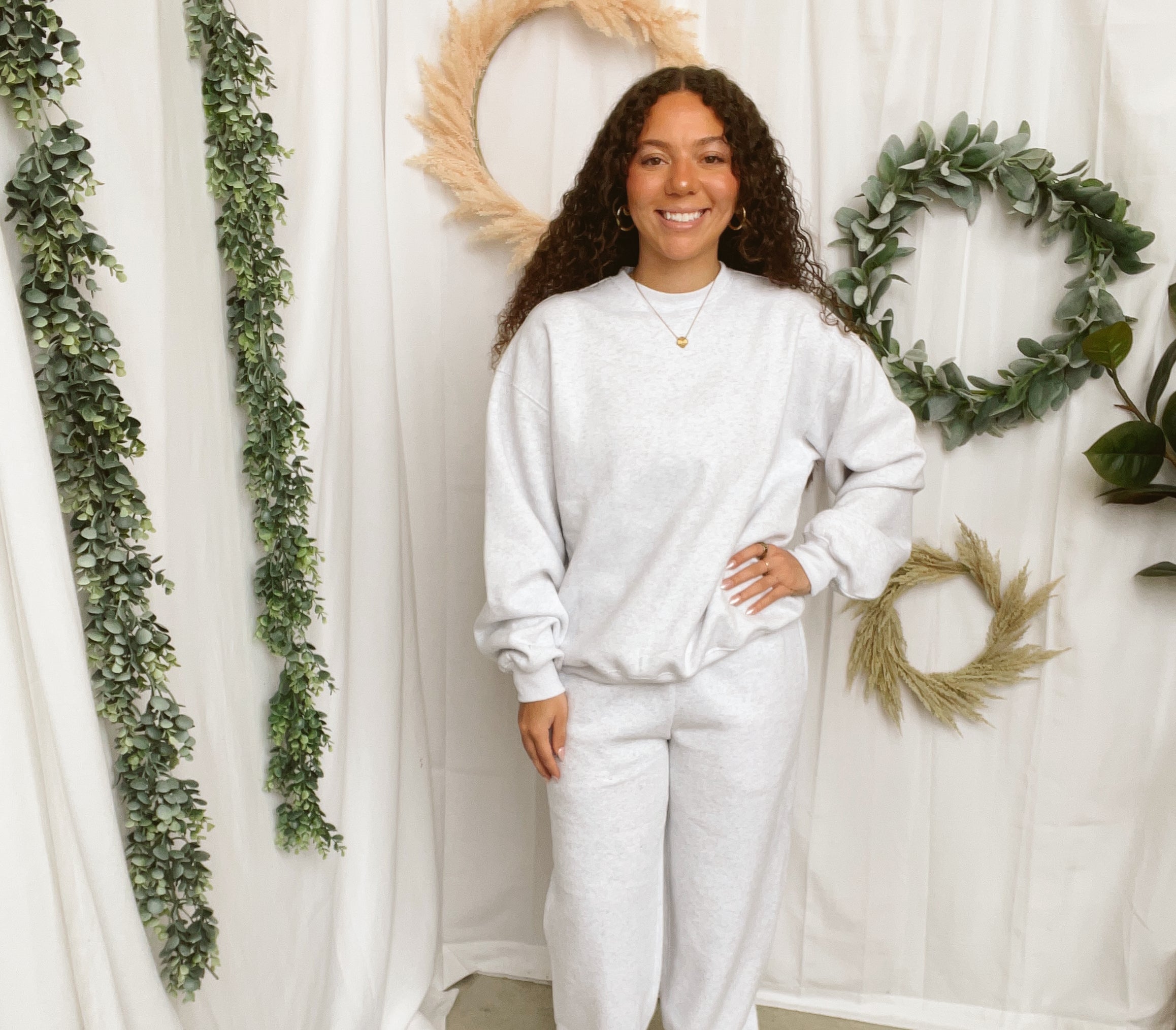Lani Wide Leg Sweatpants-Ash-sweatpants-tictoc-The Silo Boutique, Women's Fashion Boutique Located in Warren and Grand Forks North Dakota
