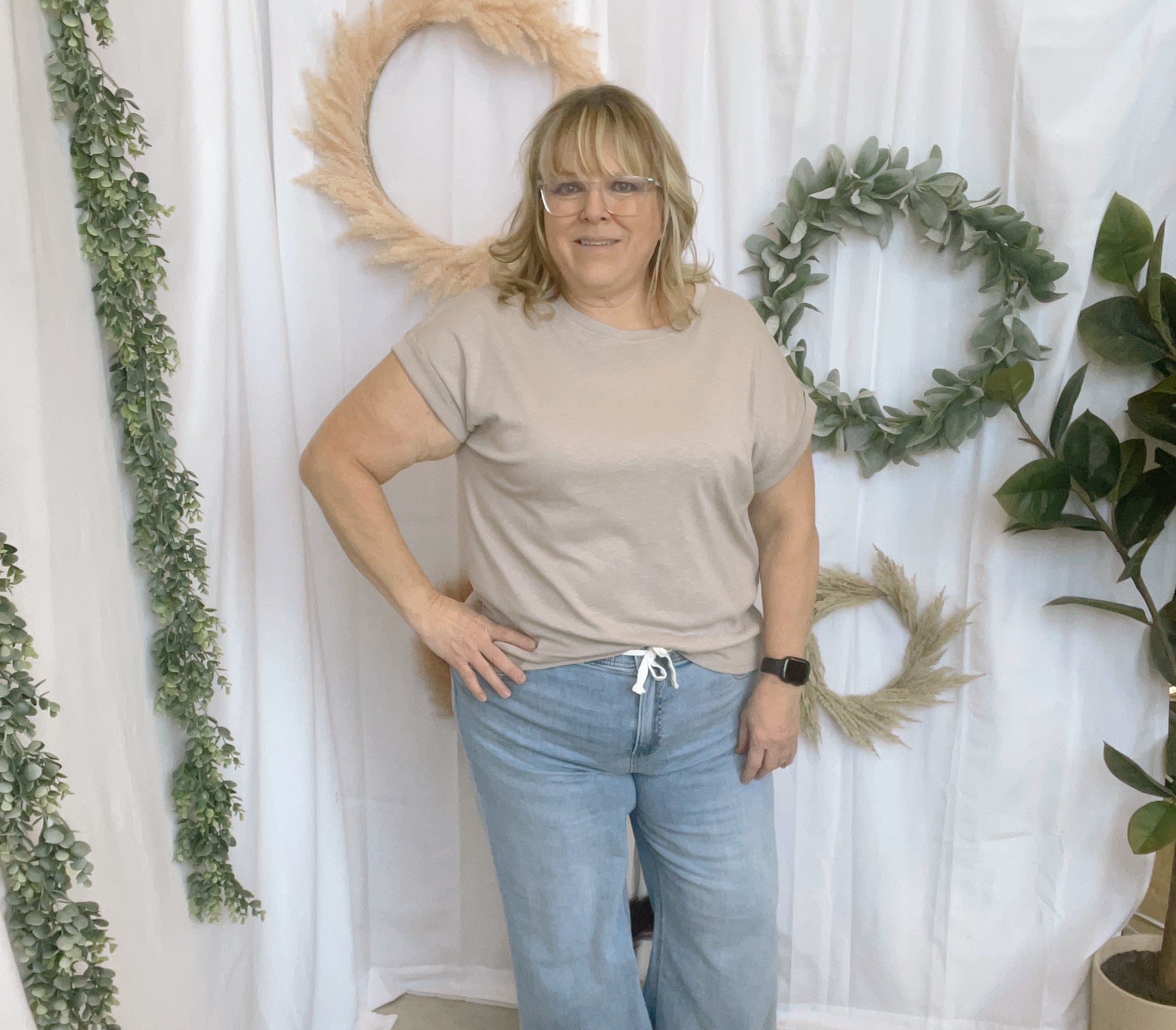 Kelly Slub Rolled Sleeve Tee-Short Sleeve Tops-Zenana-The Silo Boutique, Women's Fashion Boutique Located in Warren and Grand Forks North Dakota
