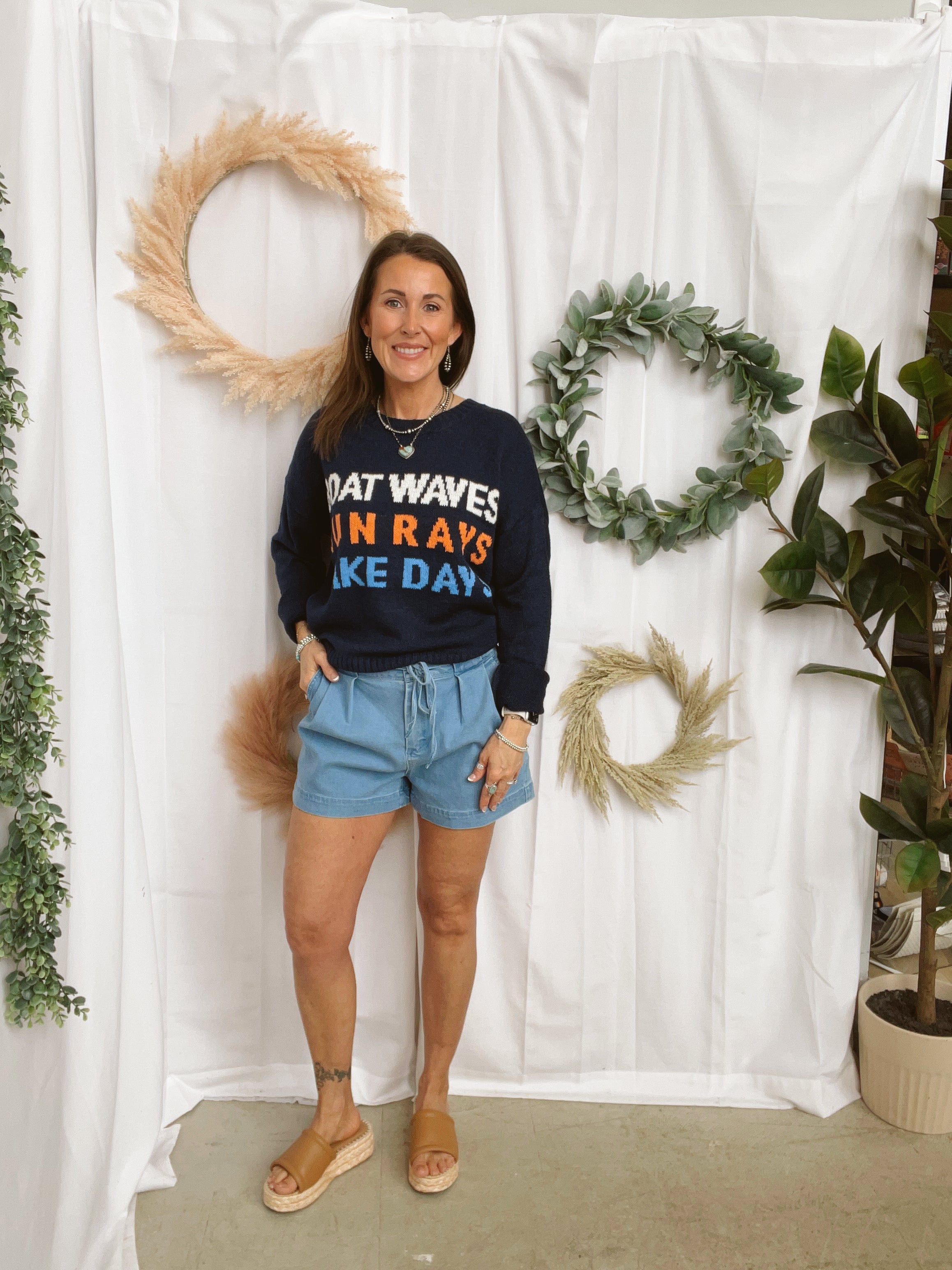 Risen Slouchy Pleated Shorts-Shorts-risen-The Silo Boutique, Women's Fashion Boutique Located in Warren and Grand Forks North Dakota