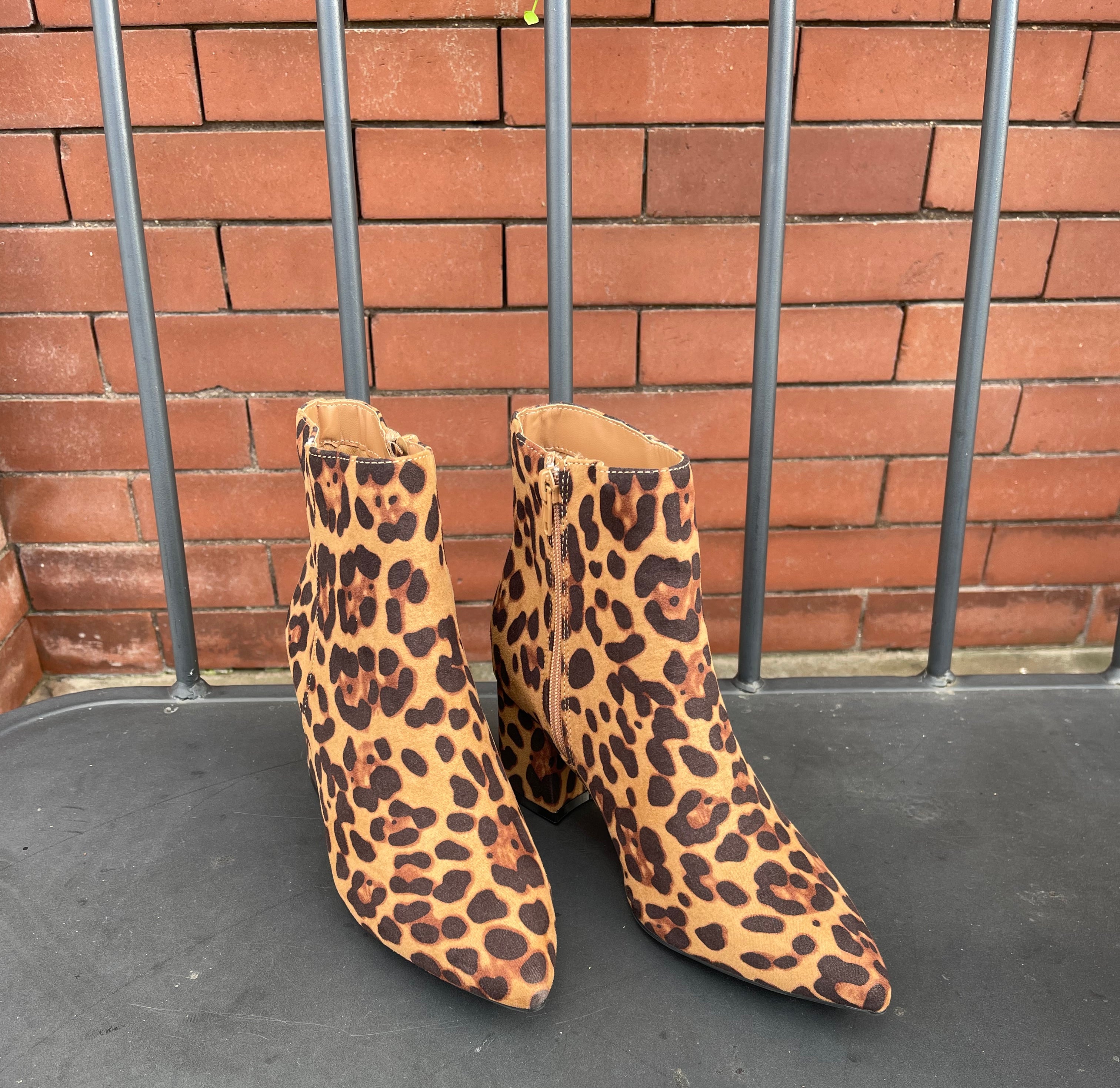 Bamboo Mode Leopard Bootie-Final Sale-Boots-bamboo-The Silo Boutique, Women's Fashion Boutique Located in Warren and Grand Forks North Dakota