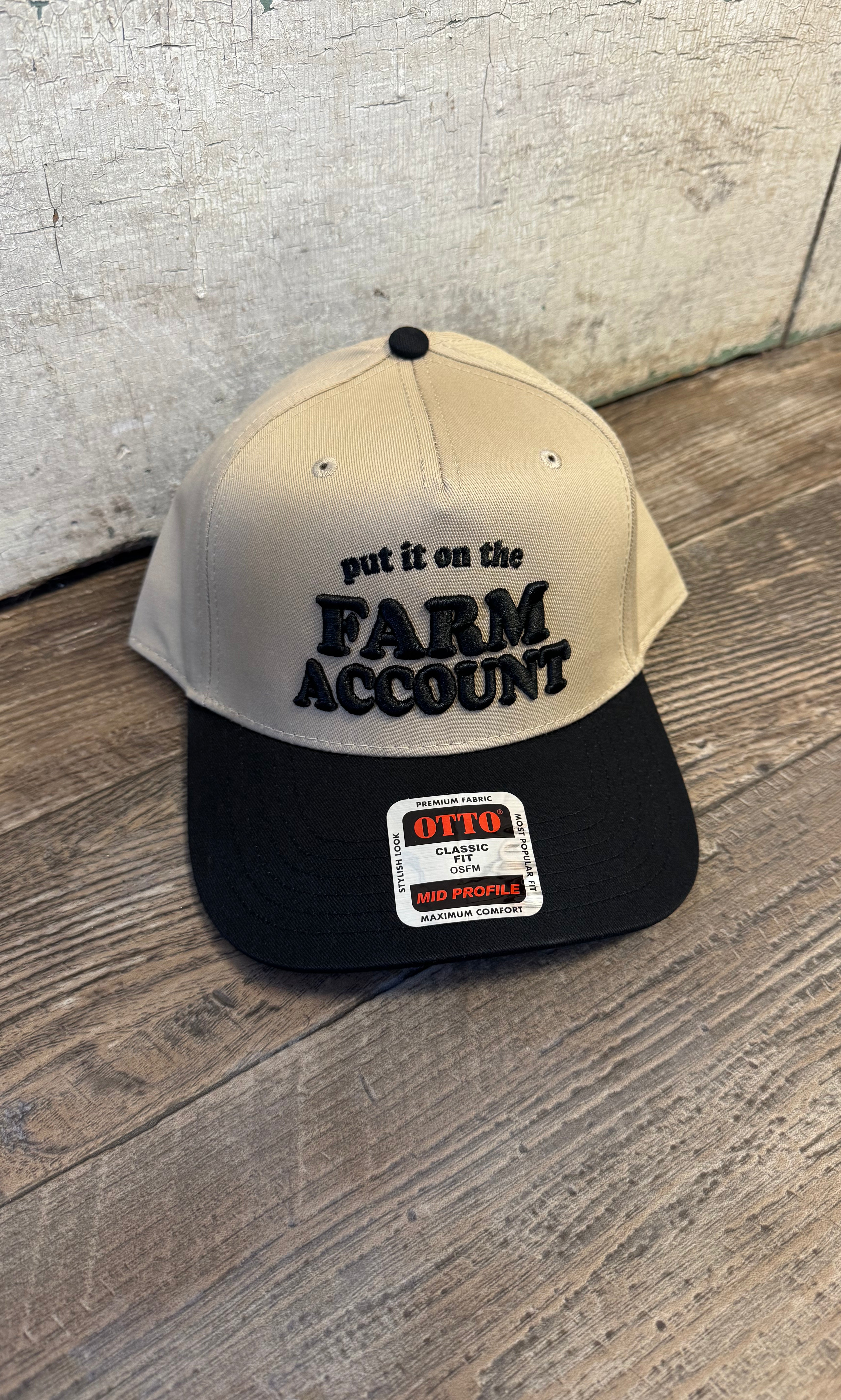 Put it on the Farm Account Hat-Black/Tan-Hats-p&d-The Silo Boutique, Women's Fashion Boutique Located in Warren and Grand Forks North Dakota
