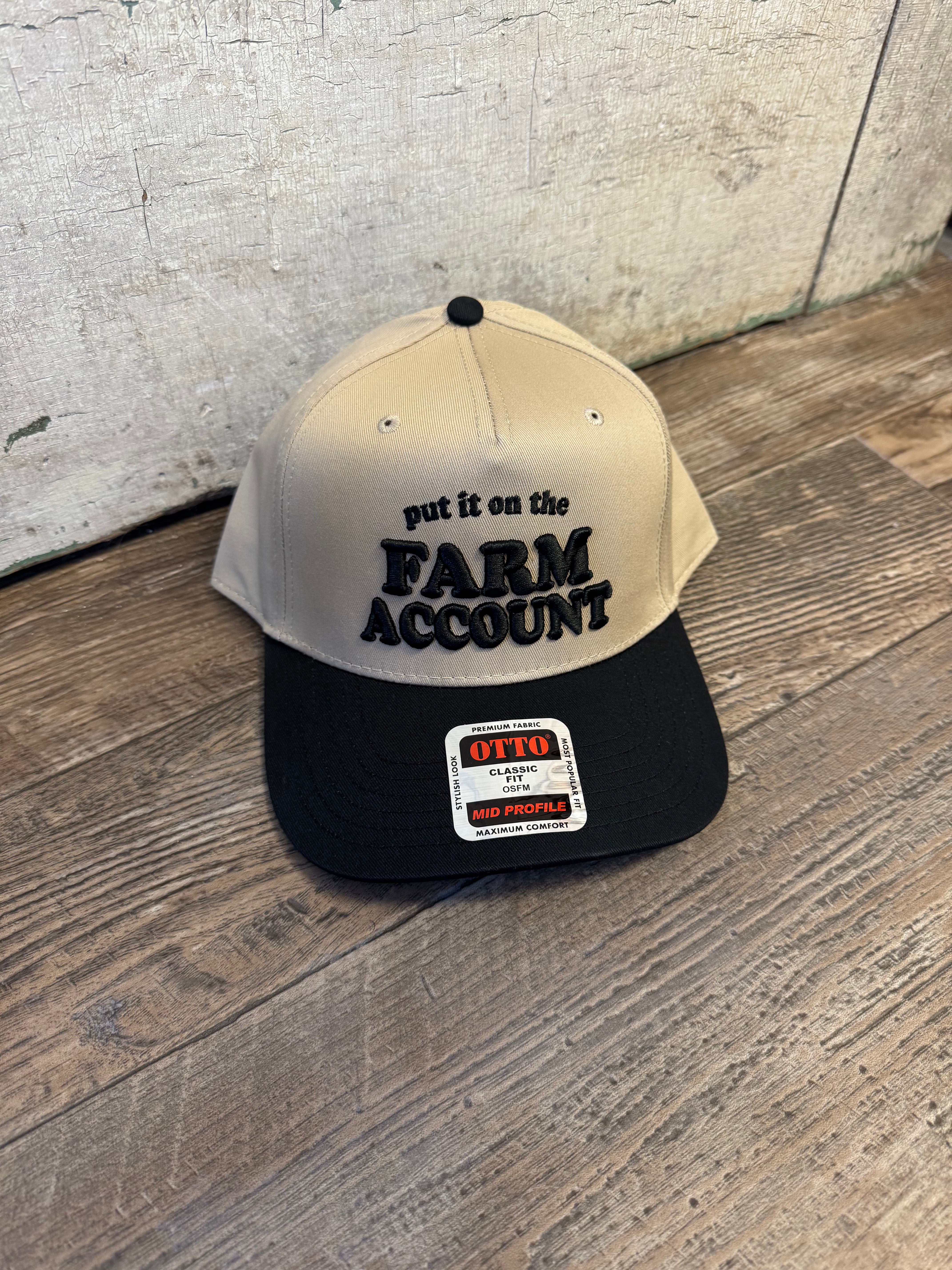 Put it on the Farm Account Hat-Black/Tan-Hats-p&d-The Silo Boutique, Women's Fashion Boutique Located in Warren and Grand Forks North Dakota