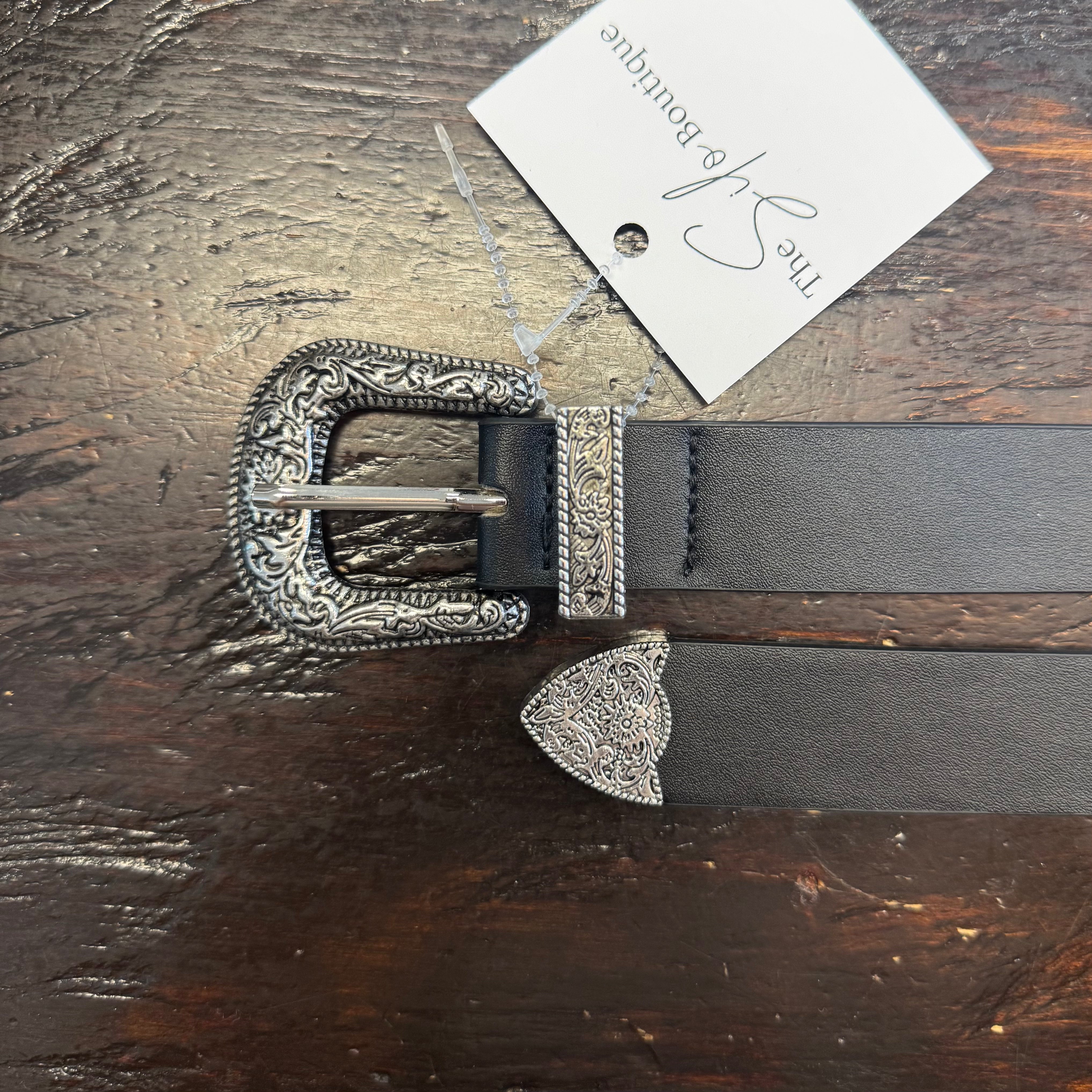 Western Pin Buckle Belt-Belts-Fame-The Silo Boutique, Women's Fashion Boutique Located in Warren and Grand Forks North Dakota