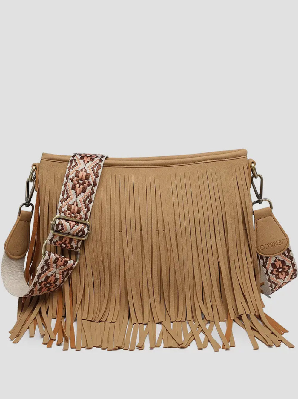 Jen and Co Sadie Suede Fringe Crossbody-Crossbody Purses-Jen and Co-The Silo Boutique, Women's Fashion Boutique Located in Warren and Grand Forks North Dakota