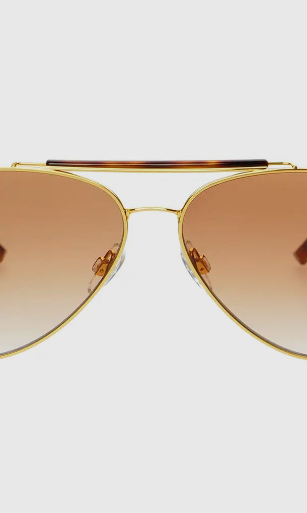 Freyrs Dallas Gold/Brown Sunglasses-Sunglasses-freyers-The Silo Boutique, Women's Fashion Boutique Located in Warren and Grand Forks North Dakota