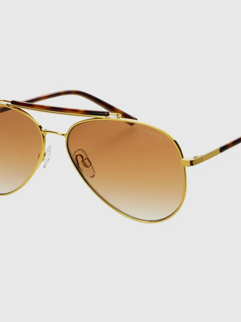 Freyrs Dallas Gold/Brown Sunglasses-Sunglasses-freyers-The Silo Boutique, Women's Fashion Boutique Located in Warren and Grand Forks North Dakota