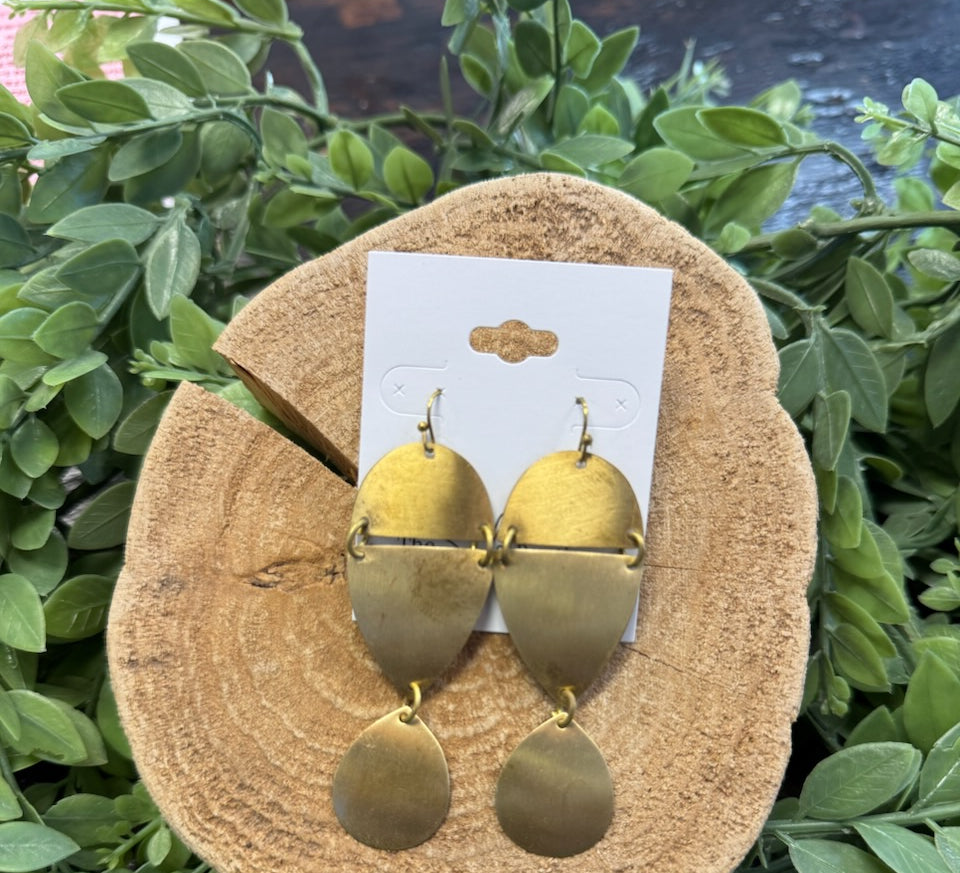 Kenzie Gold Layered Earrings-Earrings-Dallas Market-The Silo Boutique, Women's Fashion Boutique Located in Warren and Grand Forks North Dakota