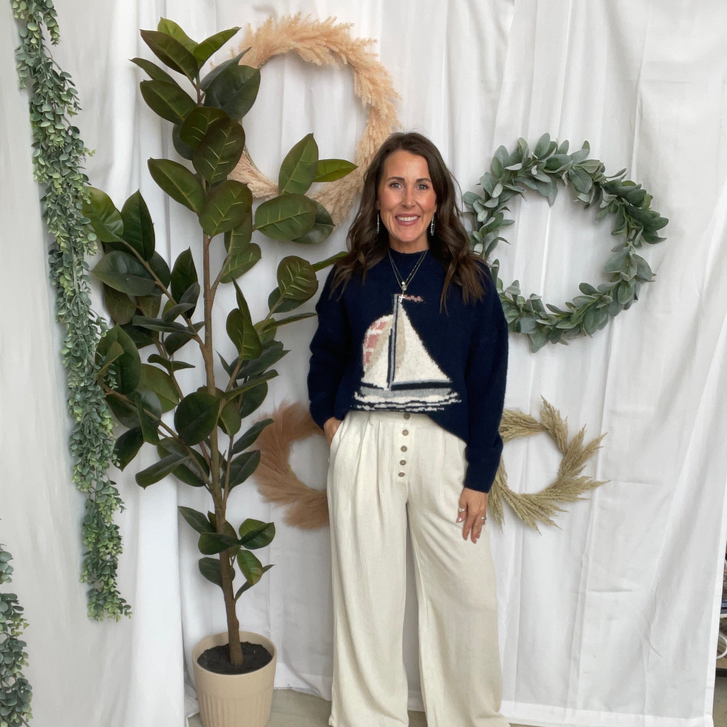 Allie Linen Pants-Natural-Final sale-Pants-allie Rose-The Silo Boutique, Women's Fashion Boutique Located in Warren and Grand Forks North Dakota