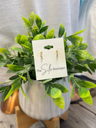 Pave Oval Hoop-Earrings-Fame-The Silo Boutique, Women's Fashion Boutique Located in Warren and Grand Forks North Dakota