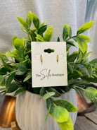 Mini Bar Stud Earrings-Earrings-Fame-The Silo Boutique, Women's Fashion Boutique Located in Warren and Grand Forks North Dakota