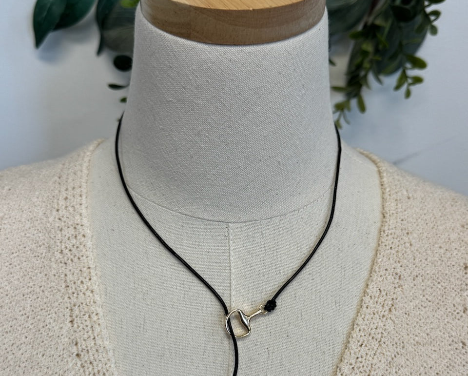 Leather Cord Necklace-Necklaces-Fame-The Silo Boutique, Women's Fashion Boutique Located in Warren and Grand Forks North Dakota
