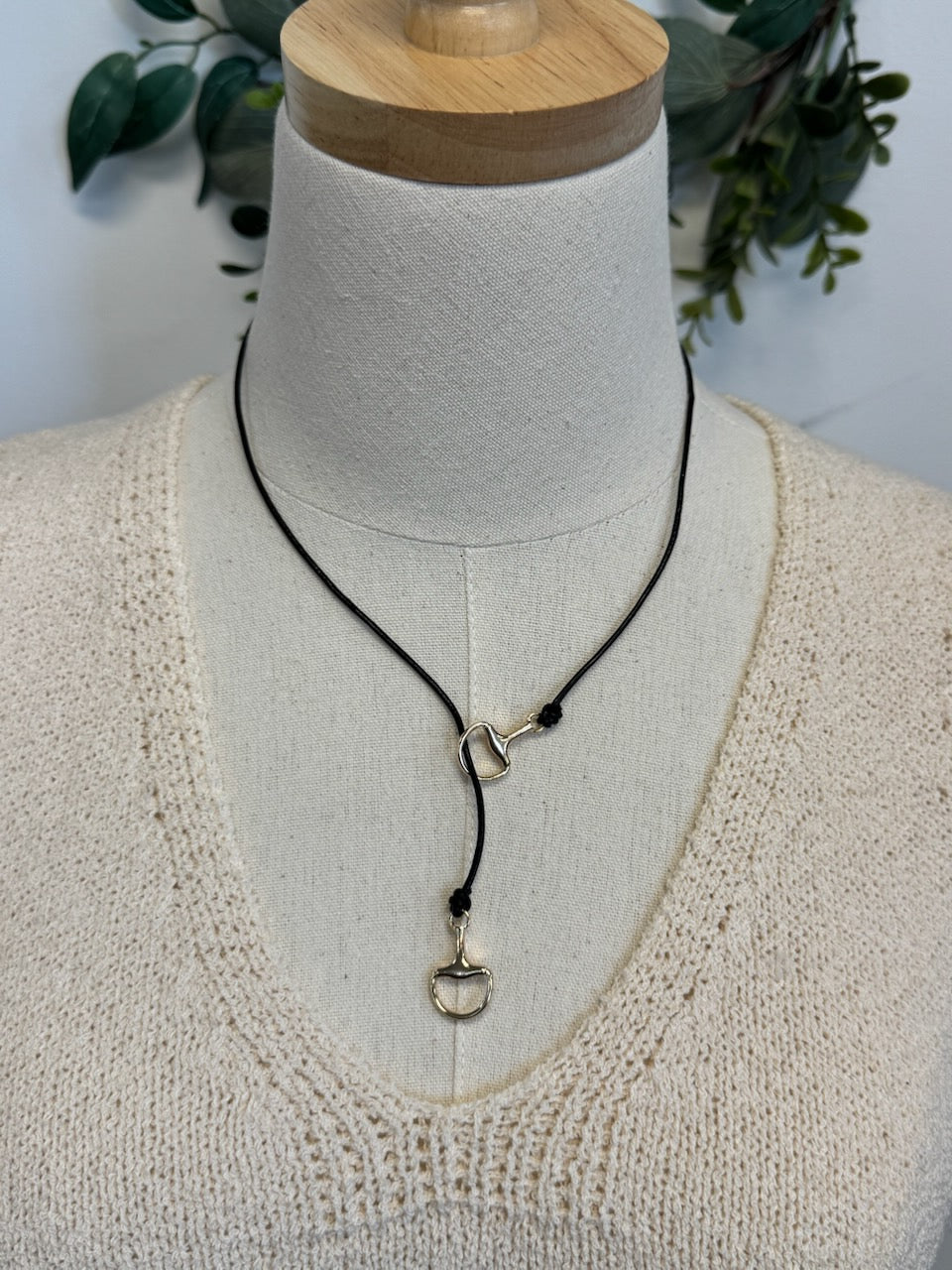 Leather Cord Necklace-Necklaces-Fame-The Silo Boutique, Women's Fashion Boutique Located in Warren and Grand Forks North Dakota