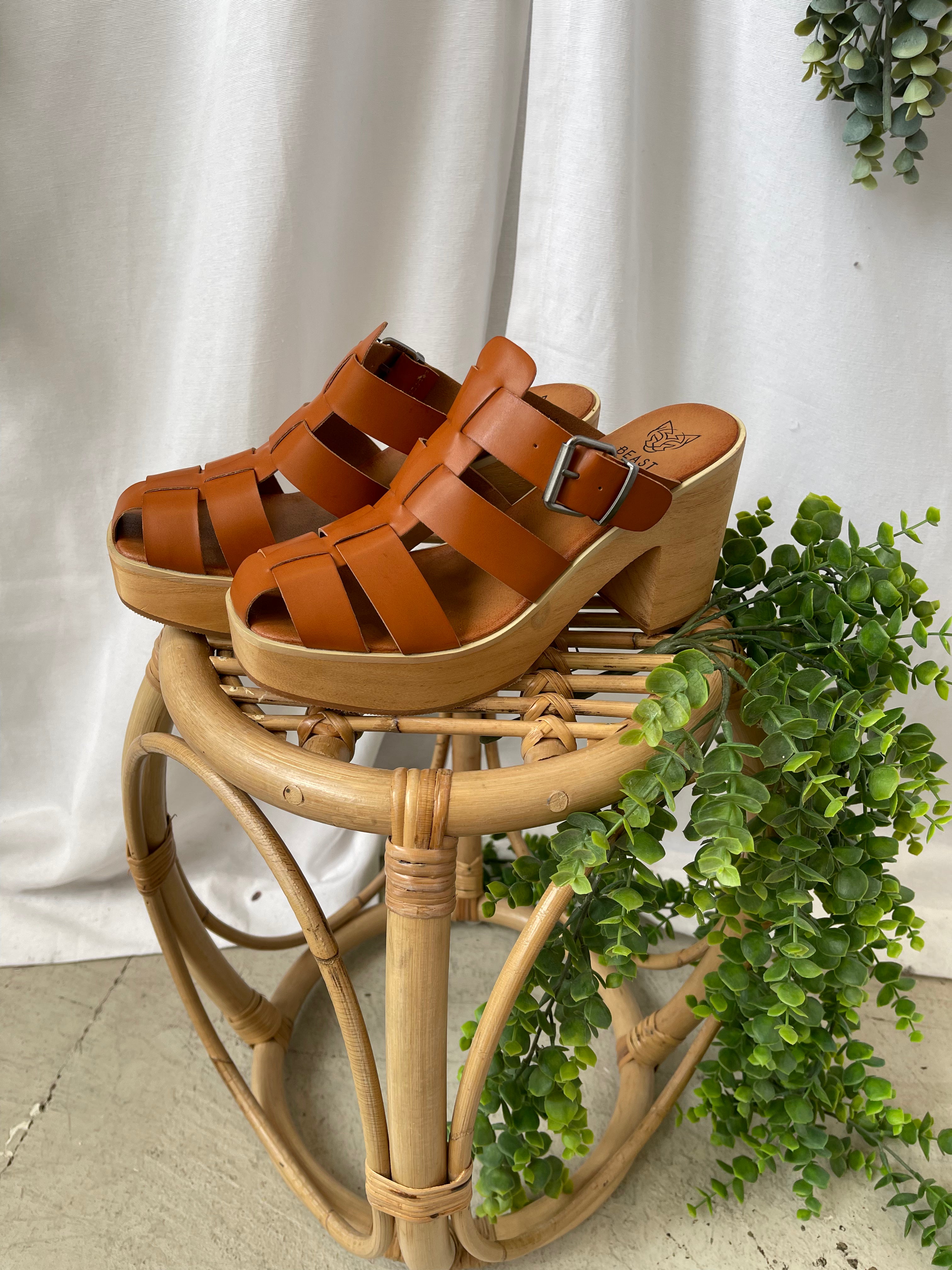 Beast Presley Sandal-Camel-Sandals-Beast-The Silo Boutique, Women's Fashion Boutique Located in Warren and Grand Forks North Dakota