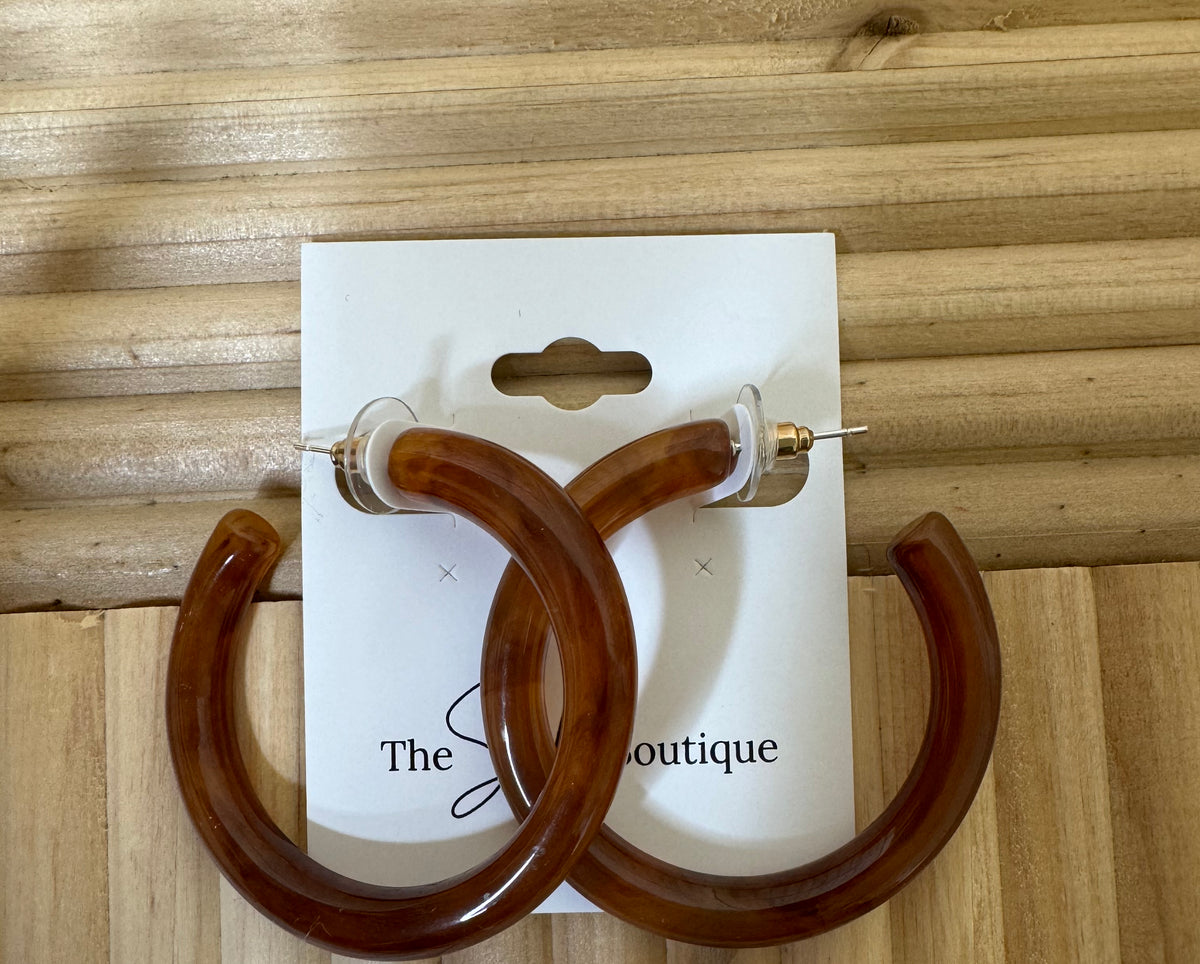 Tube Hoop Earrings-earrings-Fame-The Silo Boutique, Women's Fashion Boutique Located in Warren and Grand Forks North Dakota