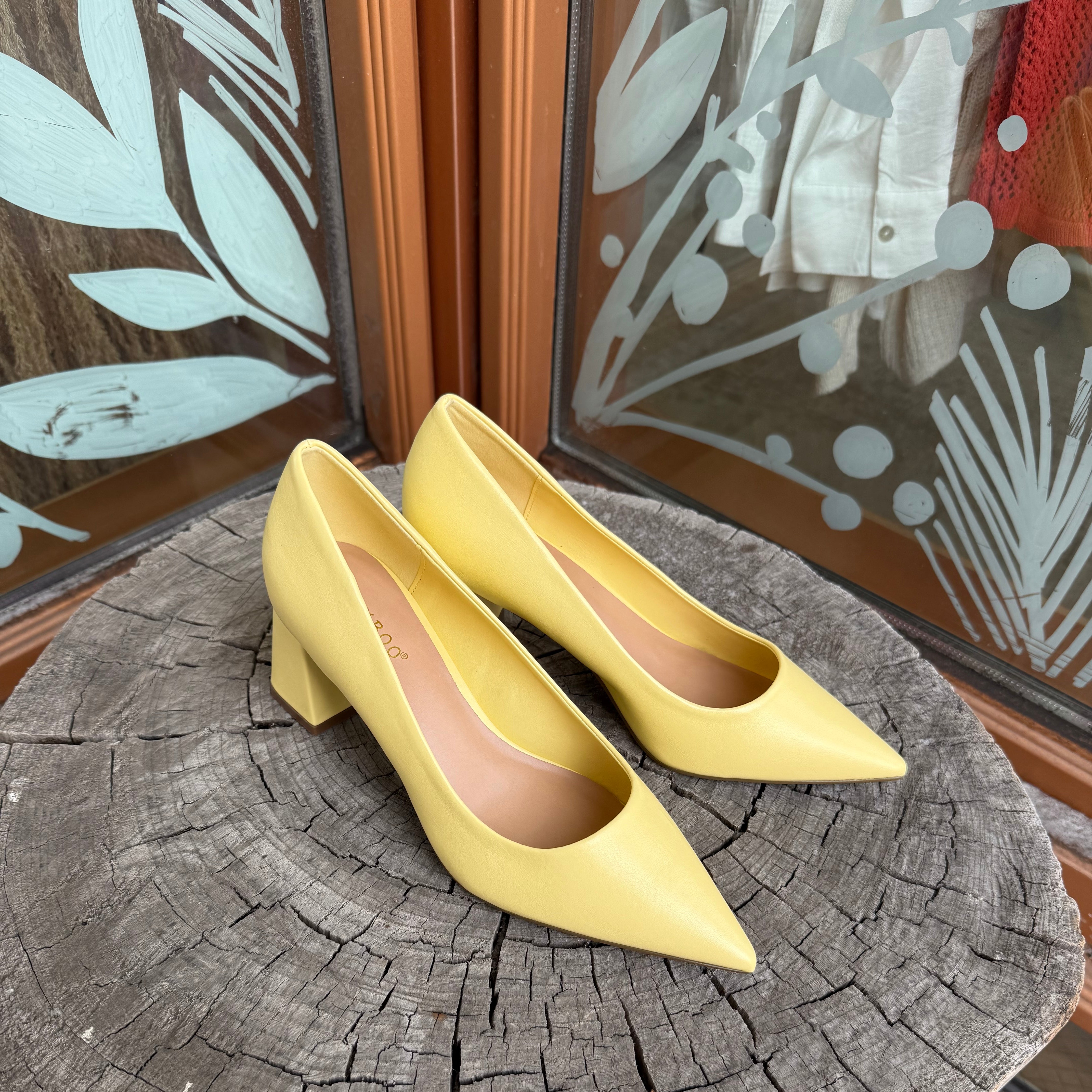 Starlike Yellow Heels-Heels-ccocci-The Silo Boutique, Women's Fashion Boutique Located in Warren and Grand Forks North Dakota