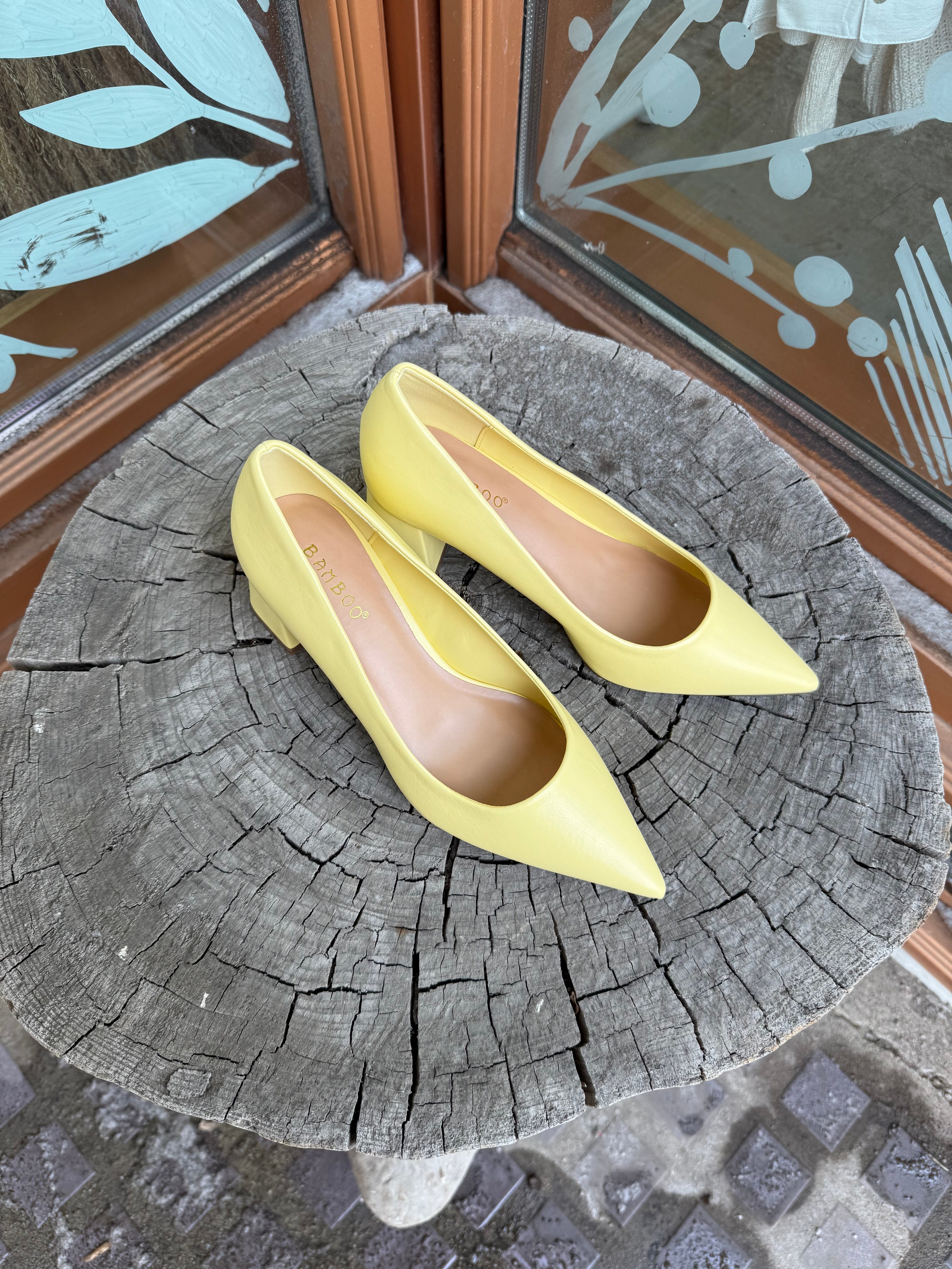 Starlike Yellow Heels-Heels-ccocci-The Silo Boutique, Women's Fashion Boutique Located in Warren and Grand Forks North Dakota