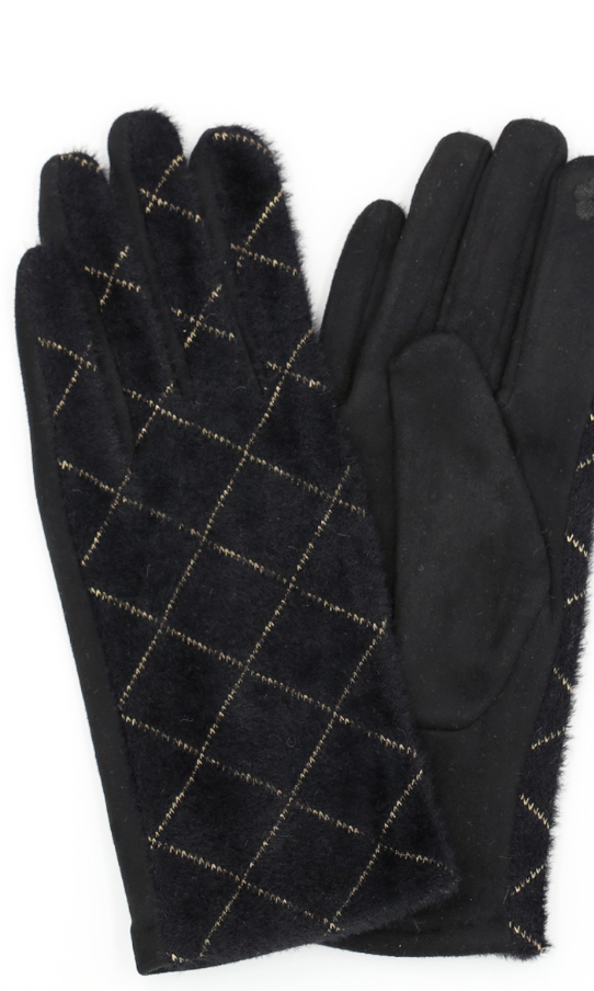 Diamond Gloves-Gloves & Mittens-Avenue Zoe-The Silo Boutique, Women's Fashion Boutique Located in Warren and Grand Forks North Dakota