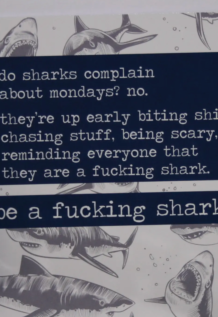 Be A Shark Greeting Card-Cards-crooked halo-The Silo Boutique, Women's Fashion Boutique Located in Warren and Grand Forks North Dakota